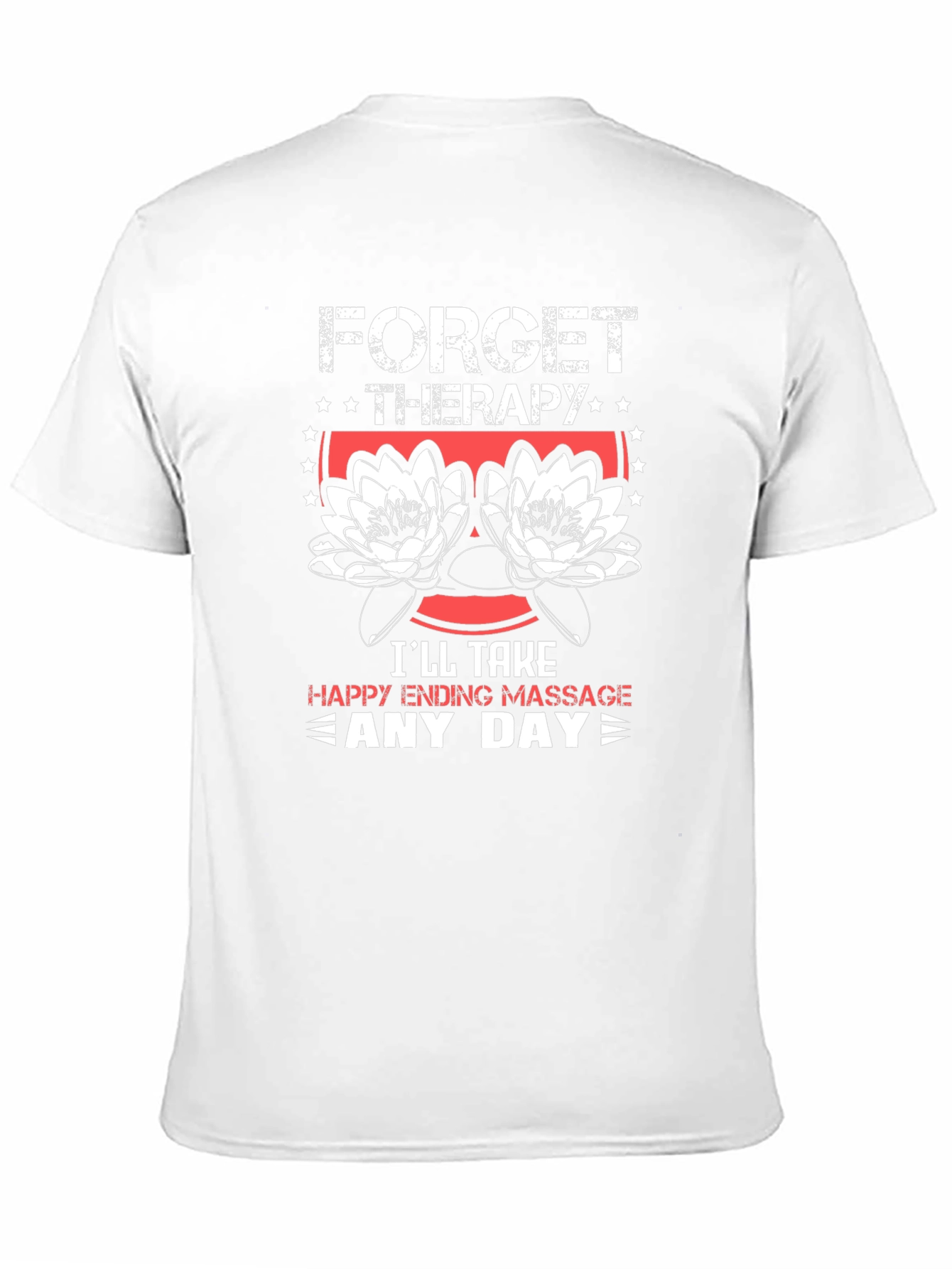 Black Forget Therapy Funny Massage Graphic T-Shirt view 11