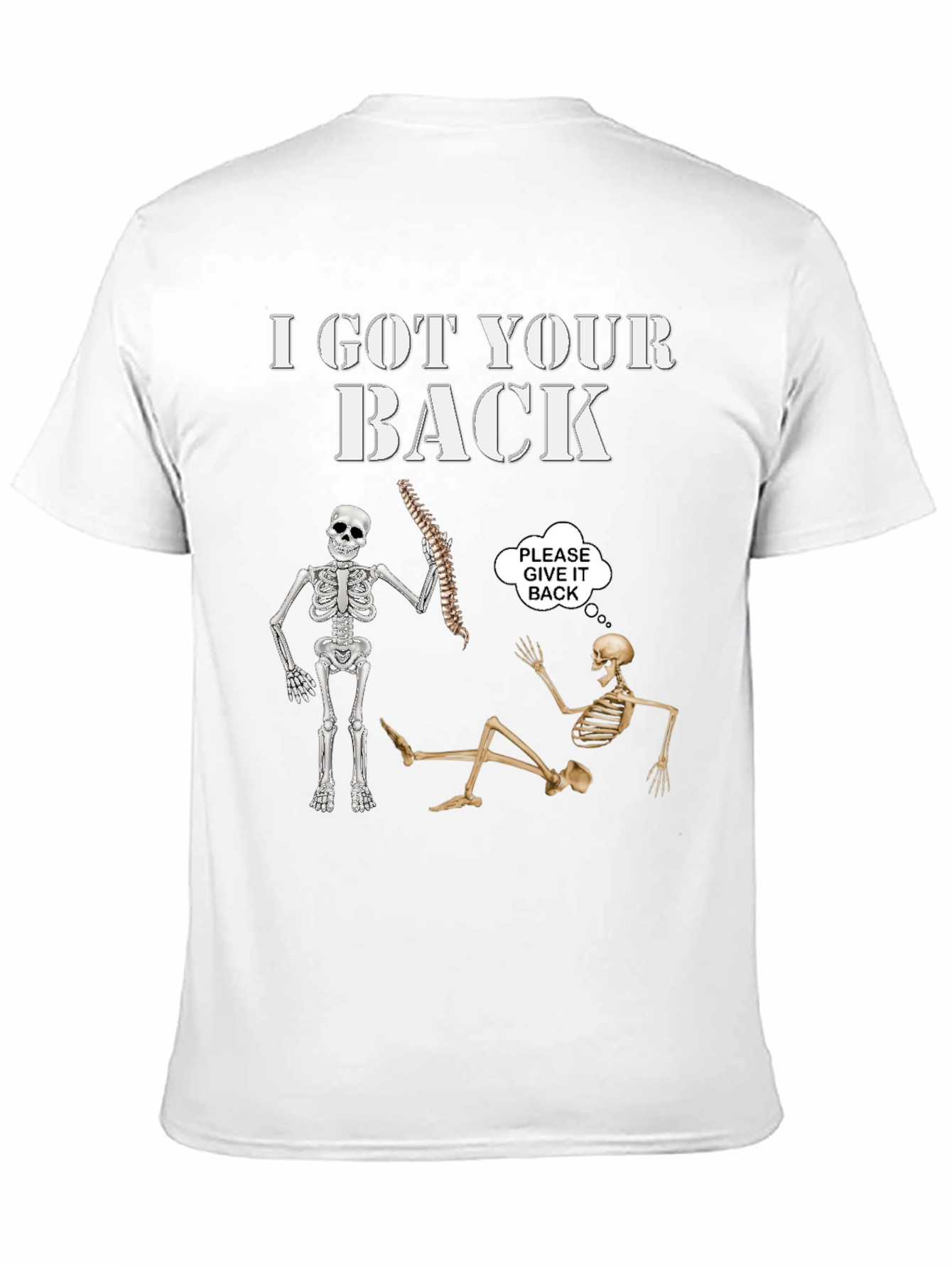 Black I Got Your Back Skeleton Graphic Tee view 11