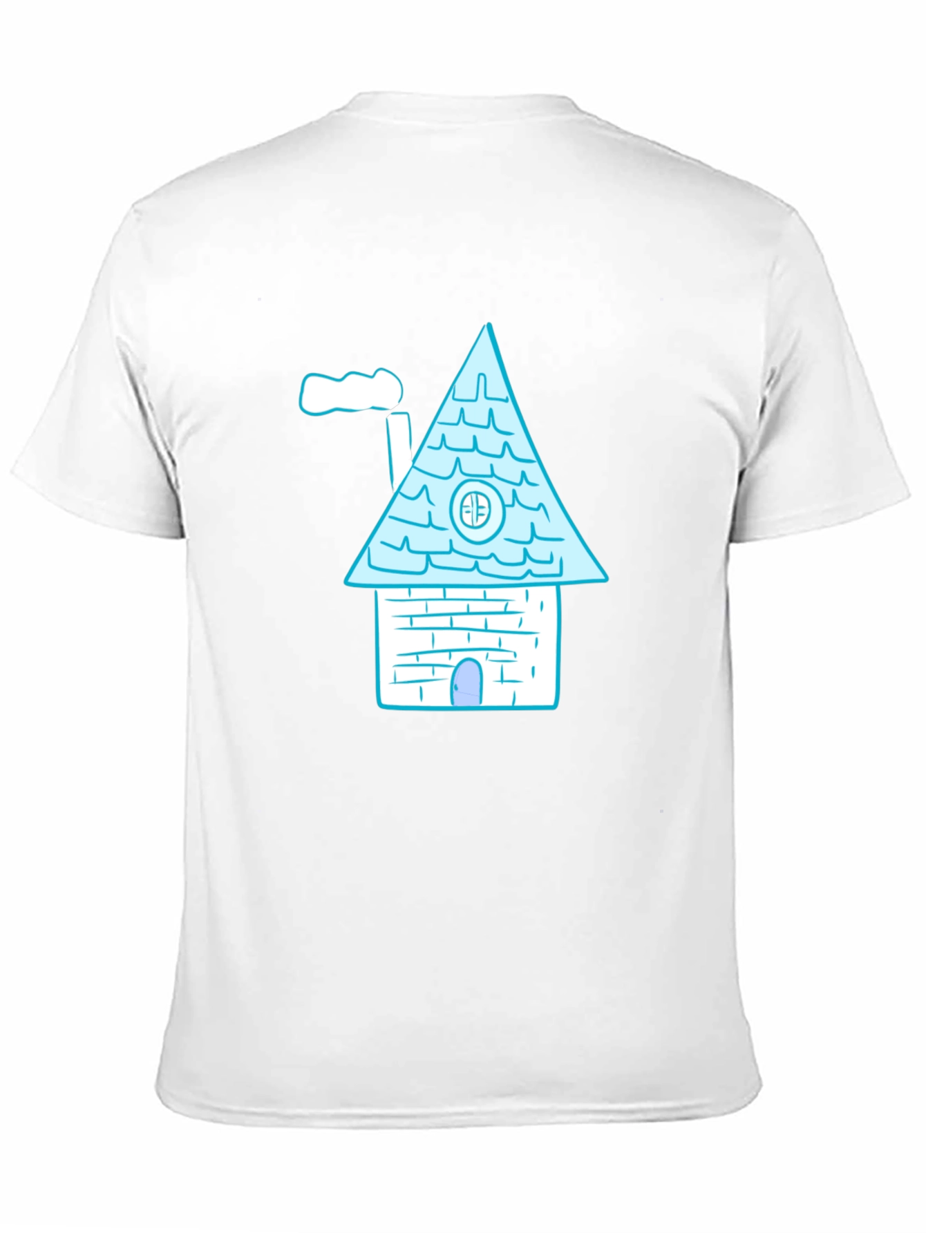 Black Whimsical House Graphic Tee - Black view 11
