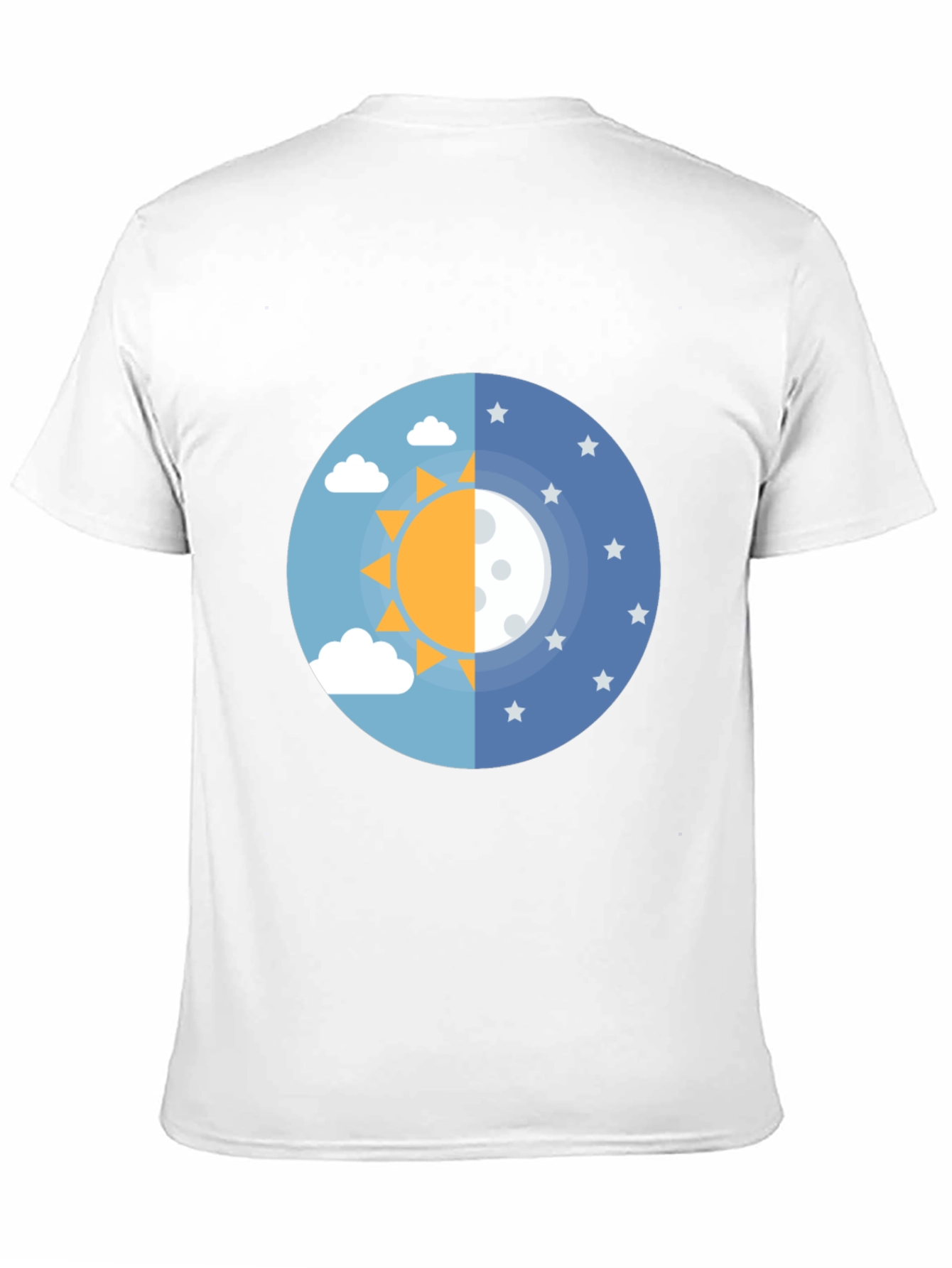 Black Day and Night Graphic Tee - Black Cotton Blend view 11