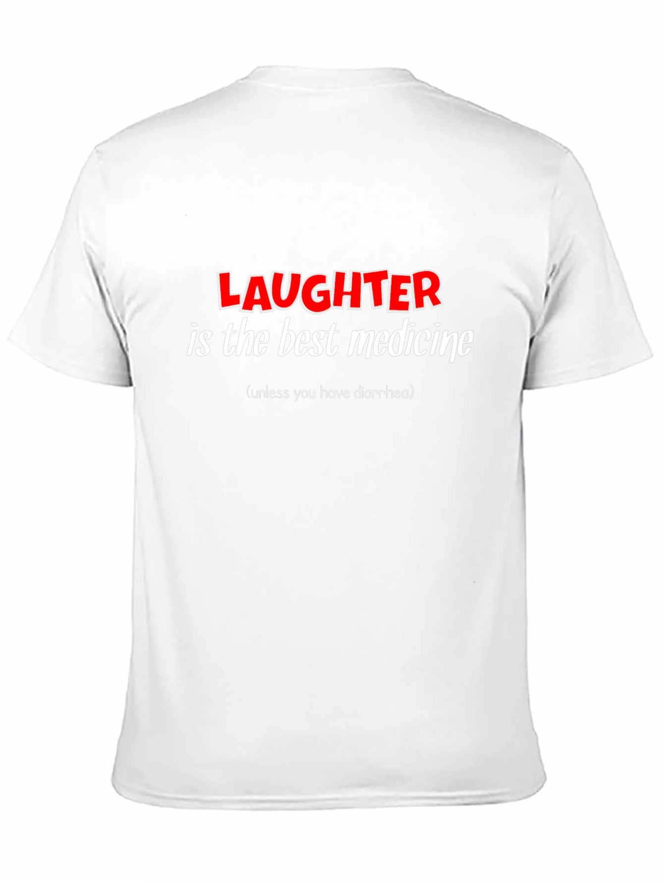 Black Humorous "Laughter is the Best Medicine" T-Shirt view 11