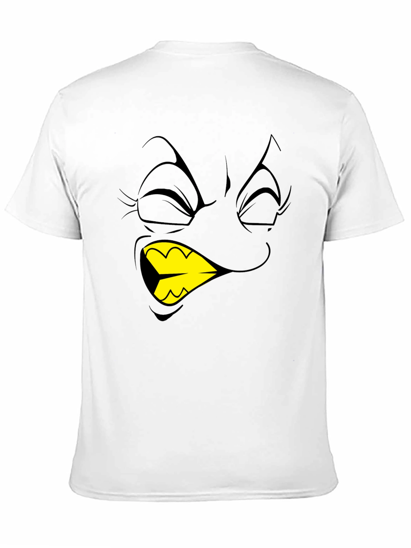 Black Cartoon Face Graphic T-Shirt - Black view 11