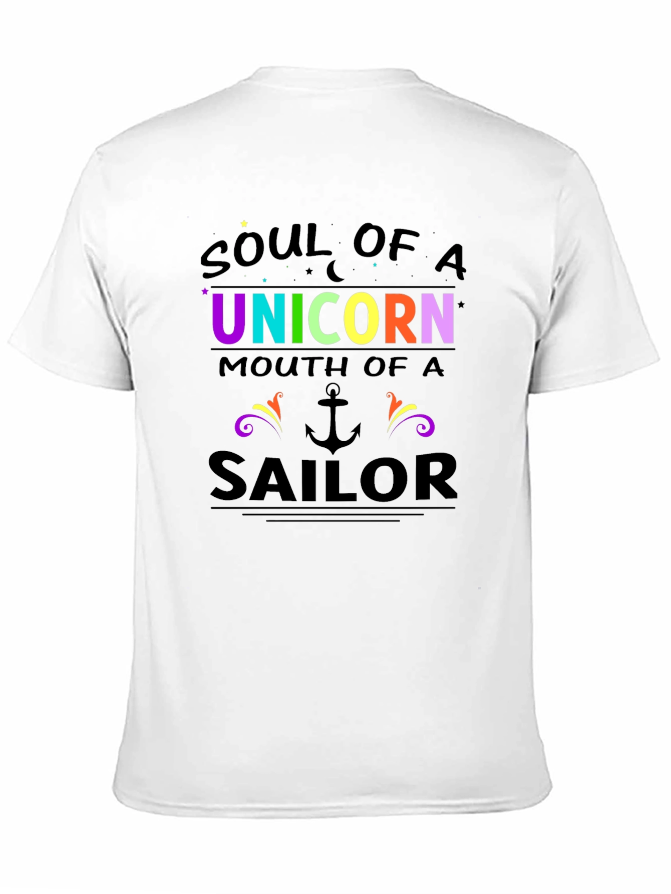 Black Soul of a Unicorn Sailor Graphic Tee view 11