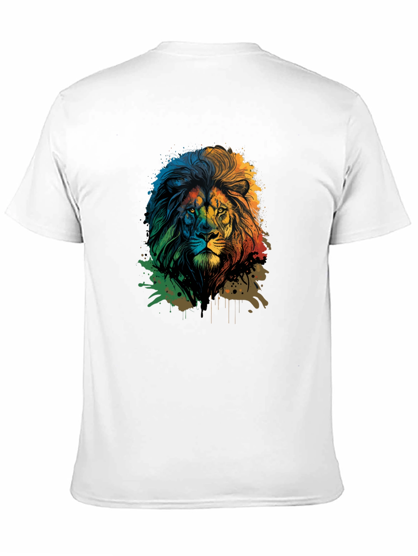 Black Lion Graphic Print Black Tee view 11