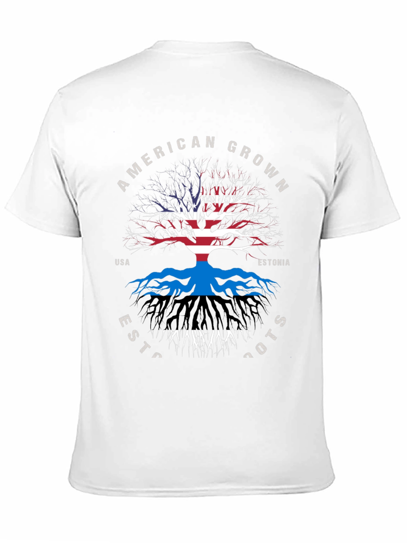 Black American Grown Estonia Roots Graphic Tee view 11