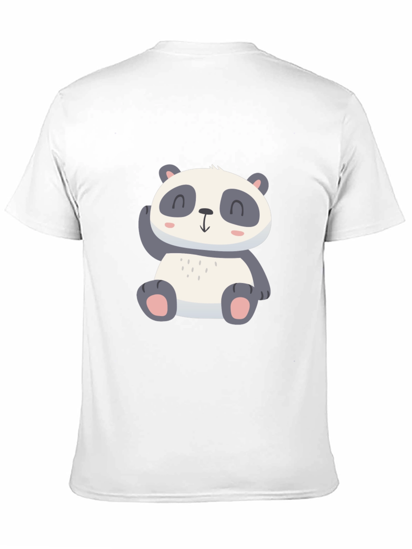 Black Cute Panda Graphic Tee - Soft Cotton Blend view 11