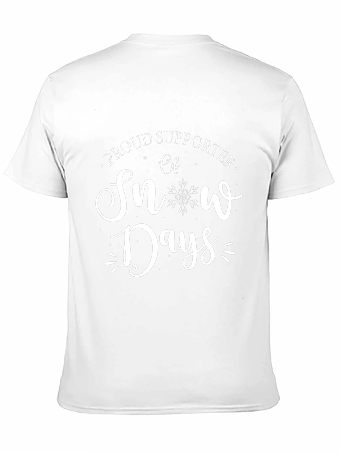 Black Proud Snow Days Supporter Black T-Shirt view 11