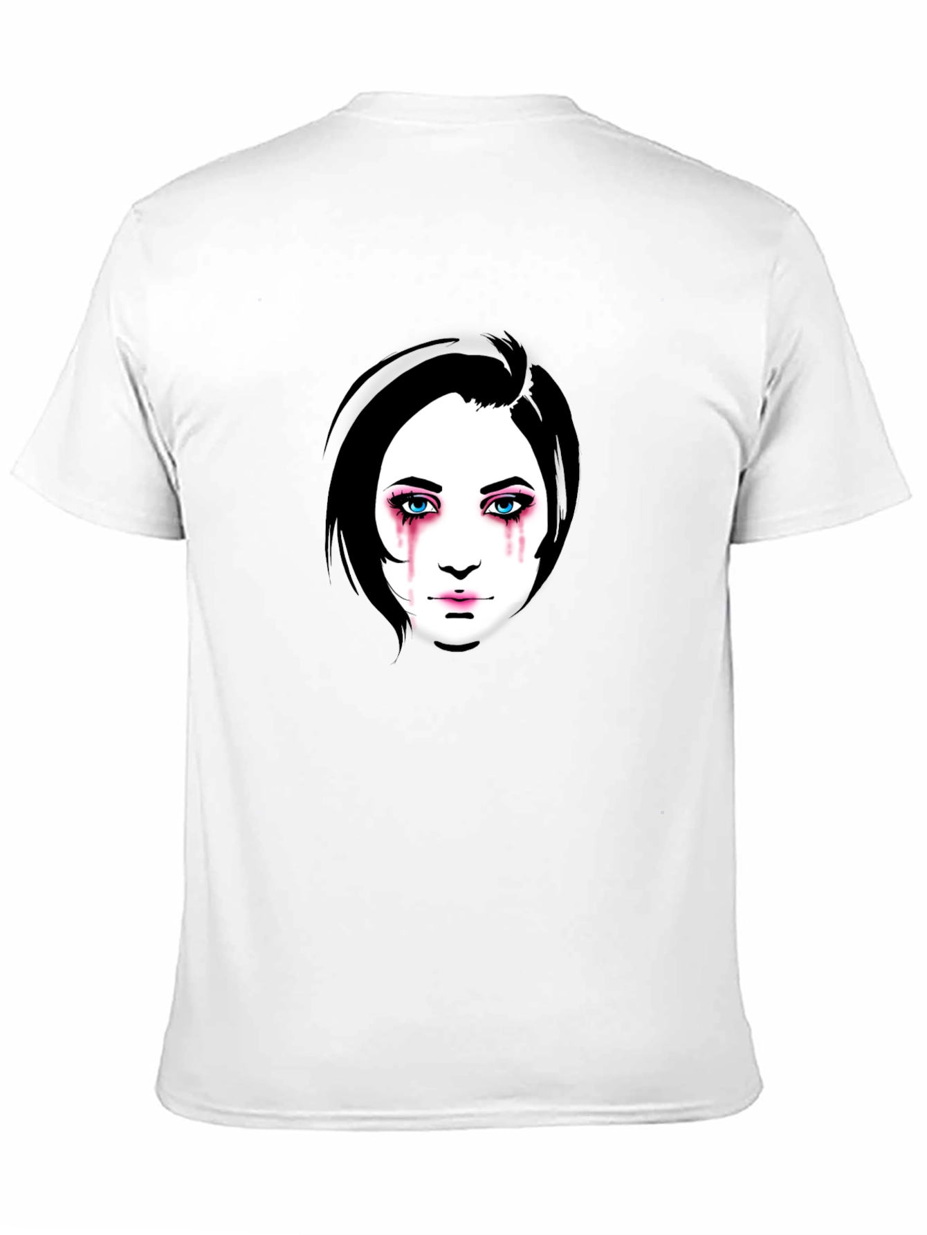 Black Emotional Portrait Graphic Black T-Shirt view 11