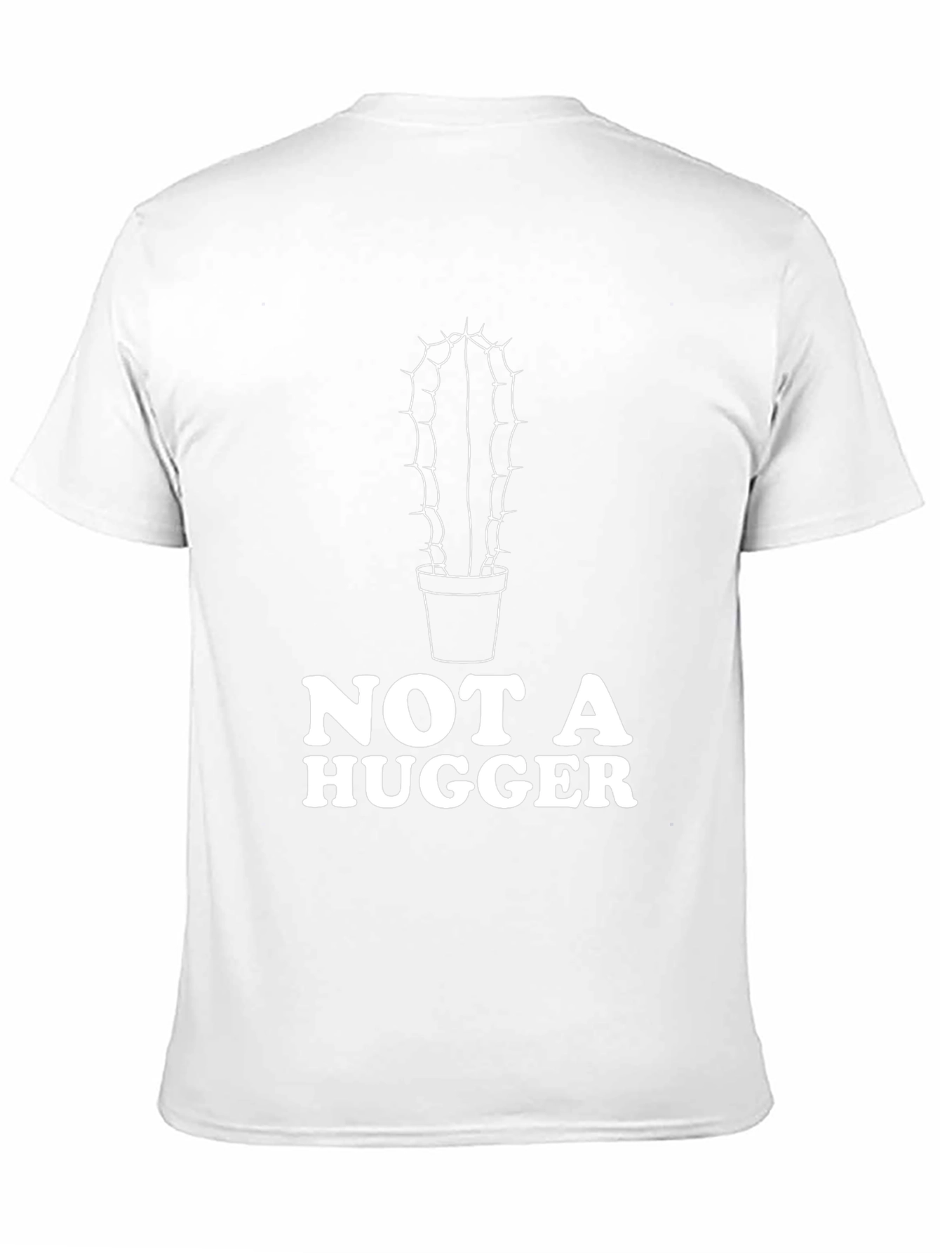 Black Not A Hugger Graphic Tee - Cactus Humor Shirt view 11