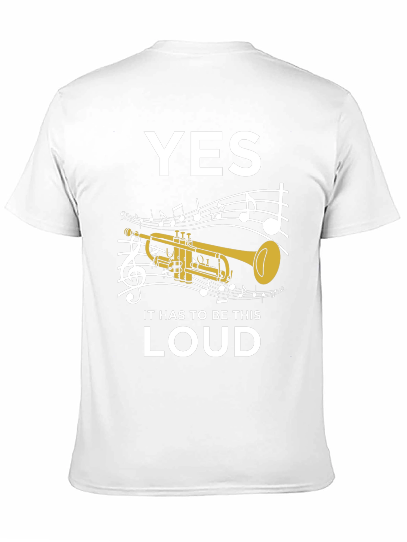 Black Funny Trumpet Musician Loud Music T-Shirt view 11