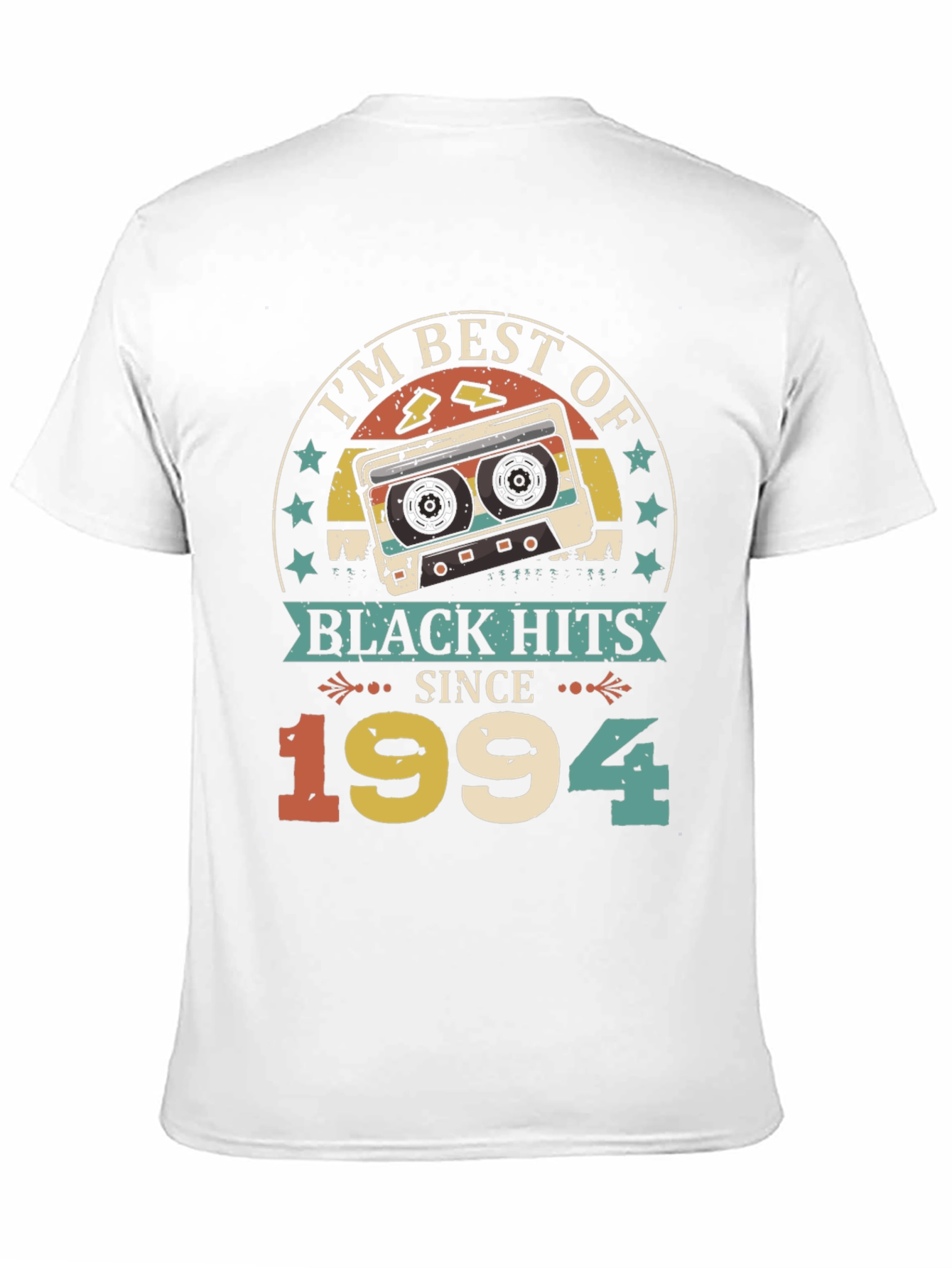Black Best of Black Hits Since 1994 Retro Cassette T-Shirt view 11