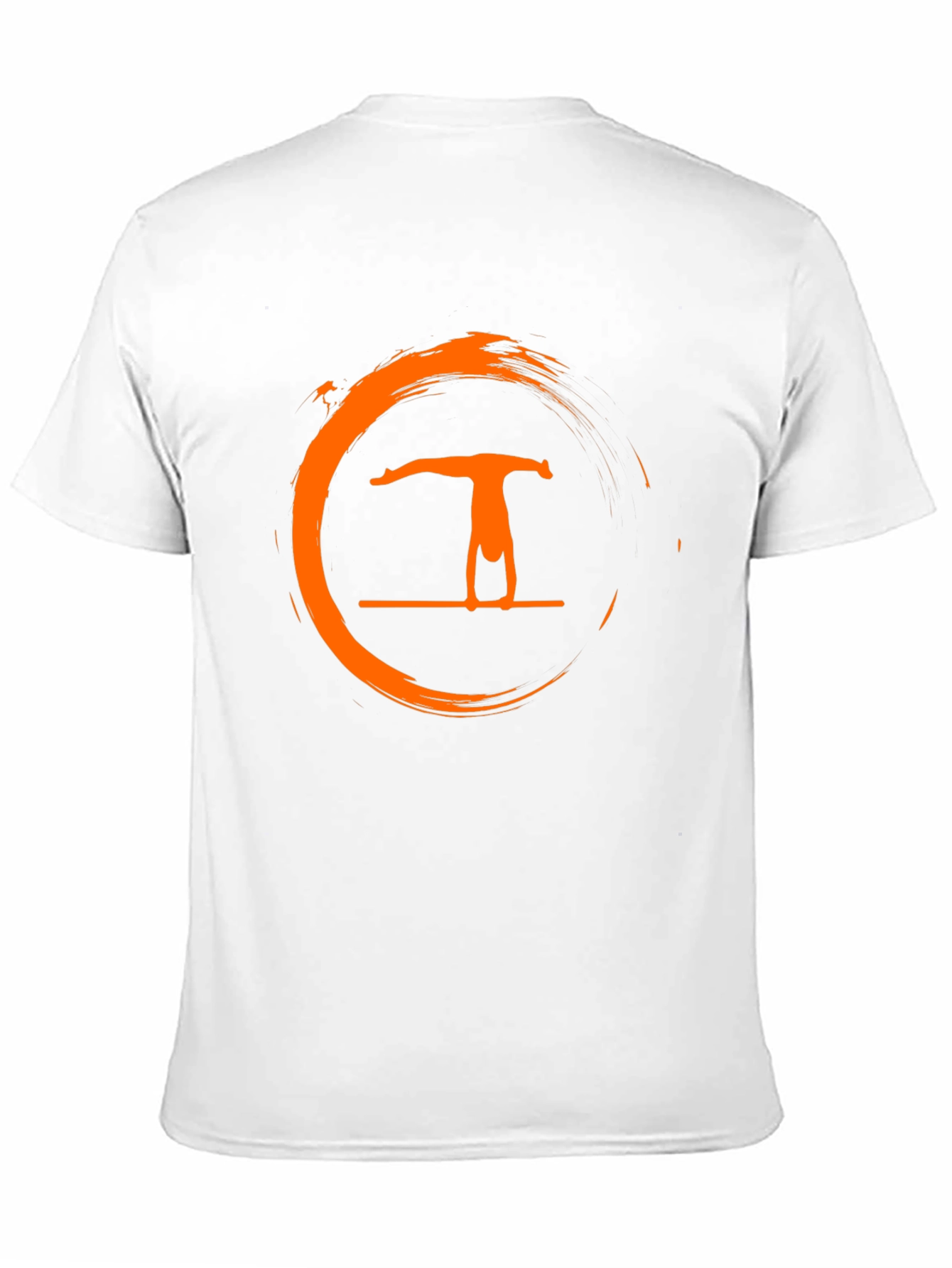 Black Black T-Shirt with Gymnastics Orange Circle Graphic view 11