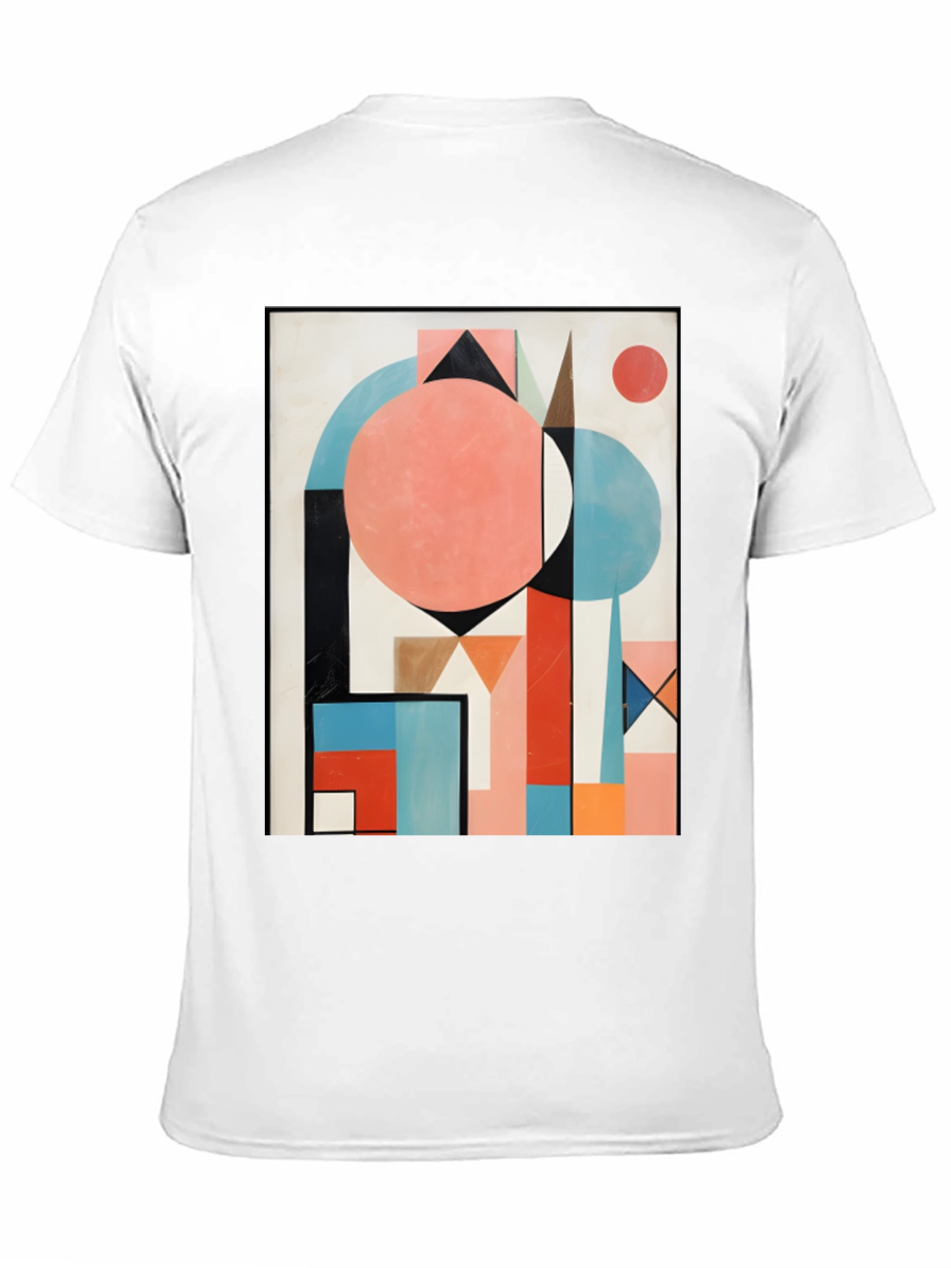 Black Abstract Geometric Art T-Shirt - Modern Graphic Tee view 11