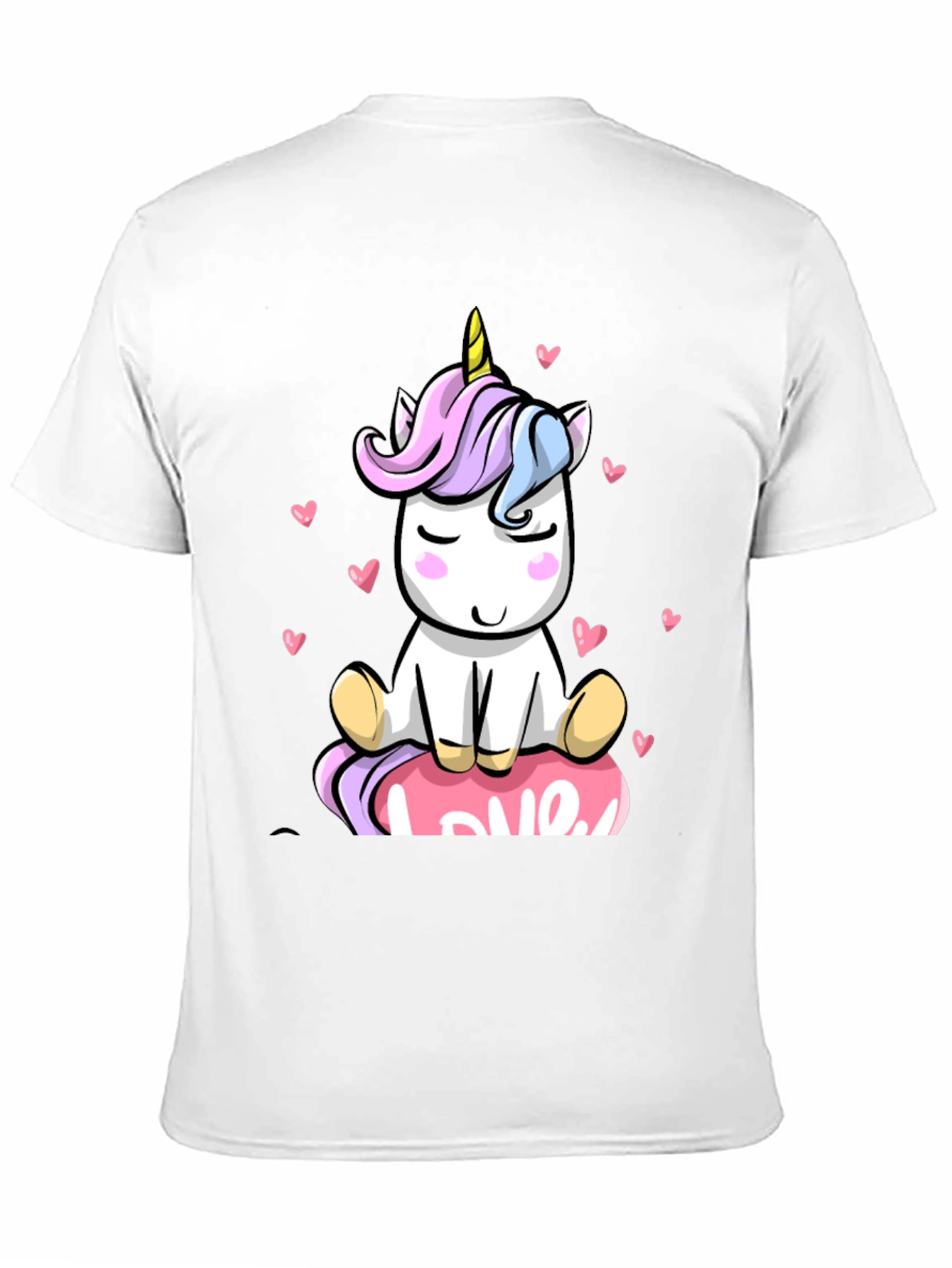 Black Unicorn Love T-Shirt Cute Graphic Tee view 11