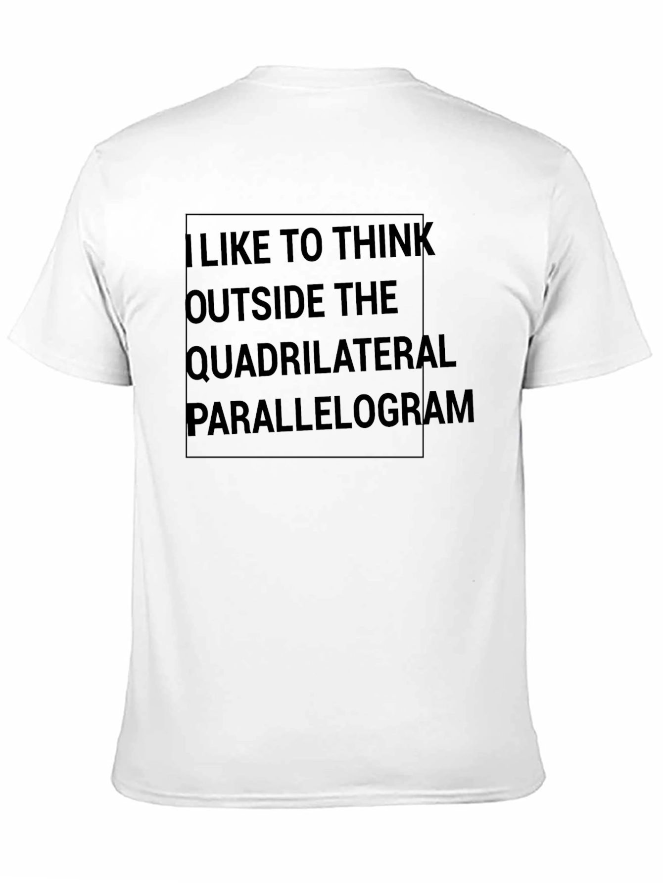 Black Think Outside T-Shirt - Funny Geometry Tee view 11