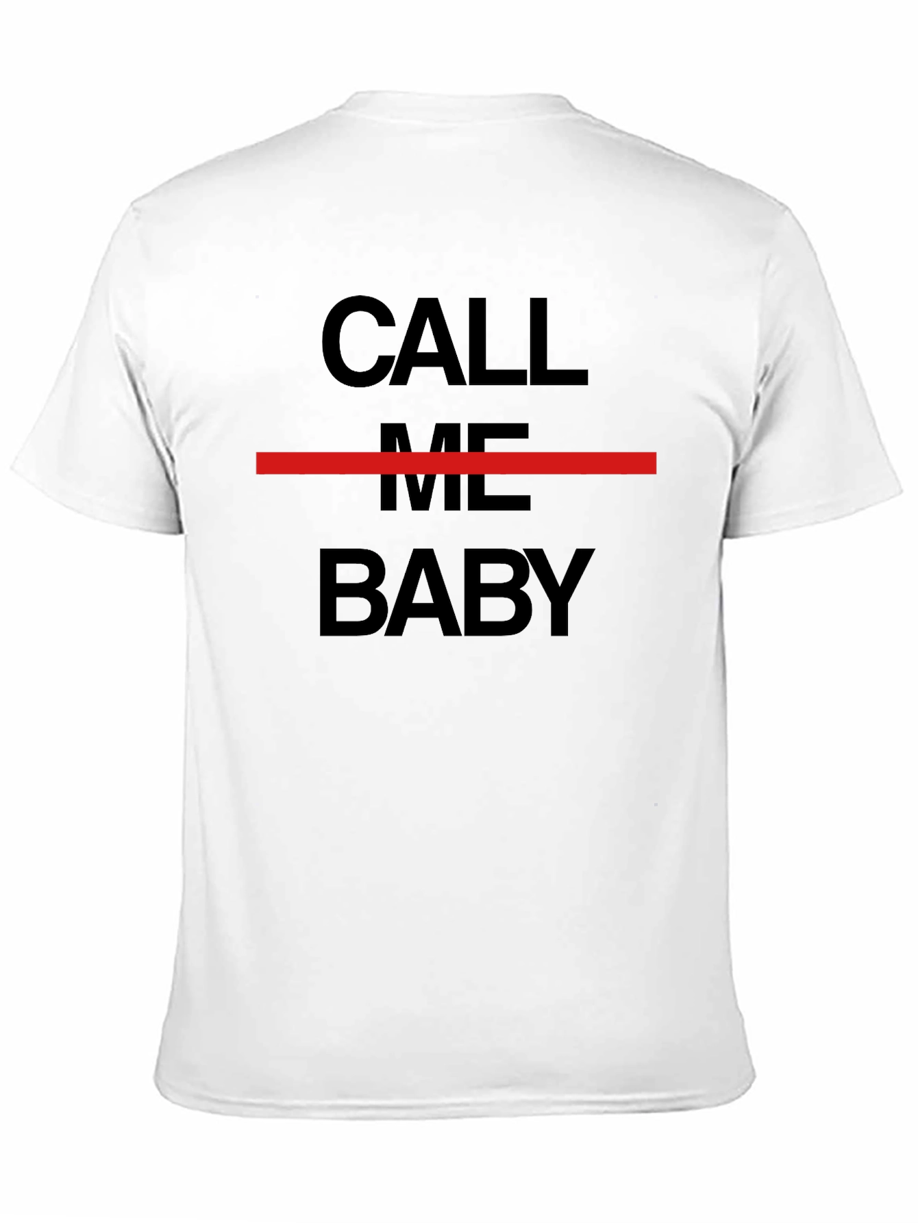 Black Call Me Baby Graphic Tee - Soft Cotton Casual T-Shirt view 11
