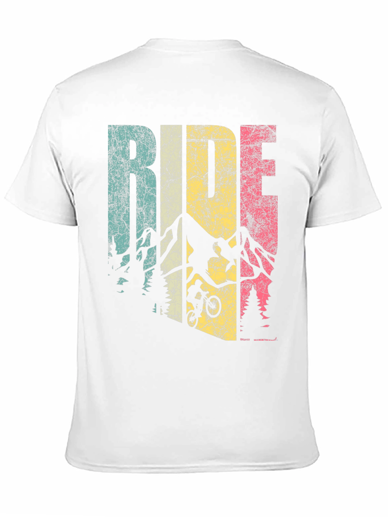 Black Retro Ride Mountain Bike Graphic Tee view 11