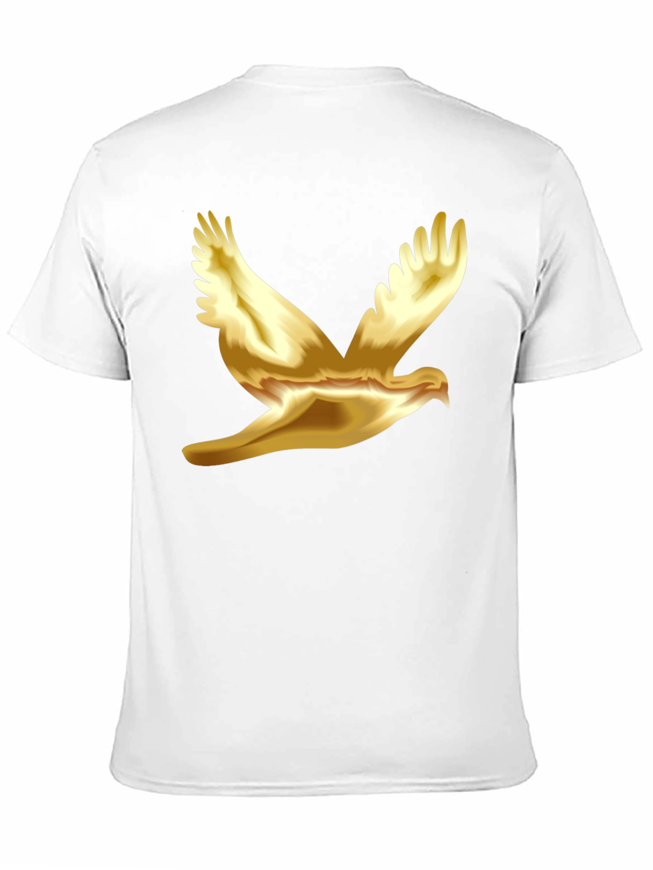 Black Golden Dove Graphic Black T-Shirt view 11