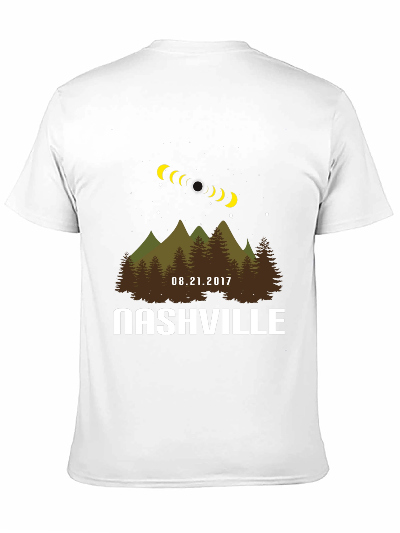 Black Nashville Eclipse T-Shirt: Total Solar Eclipse Souvenir view 11