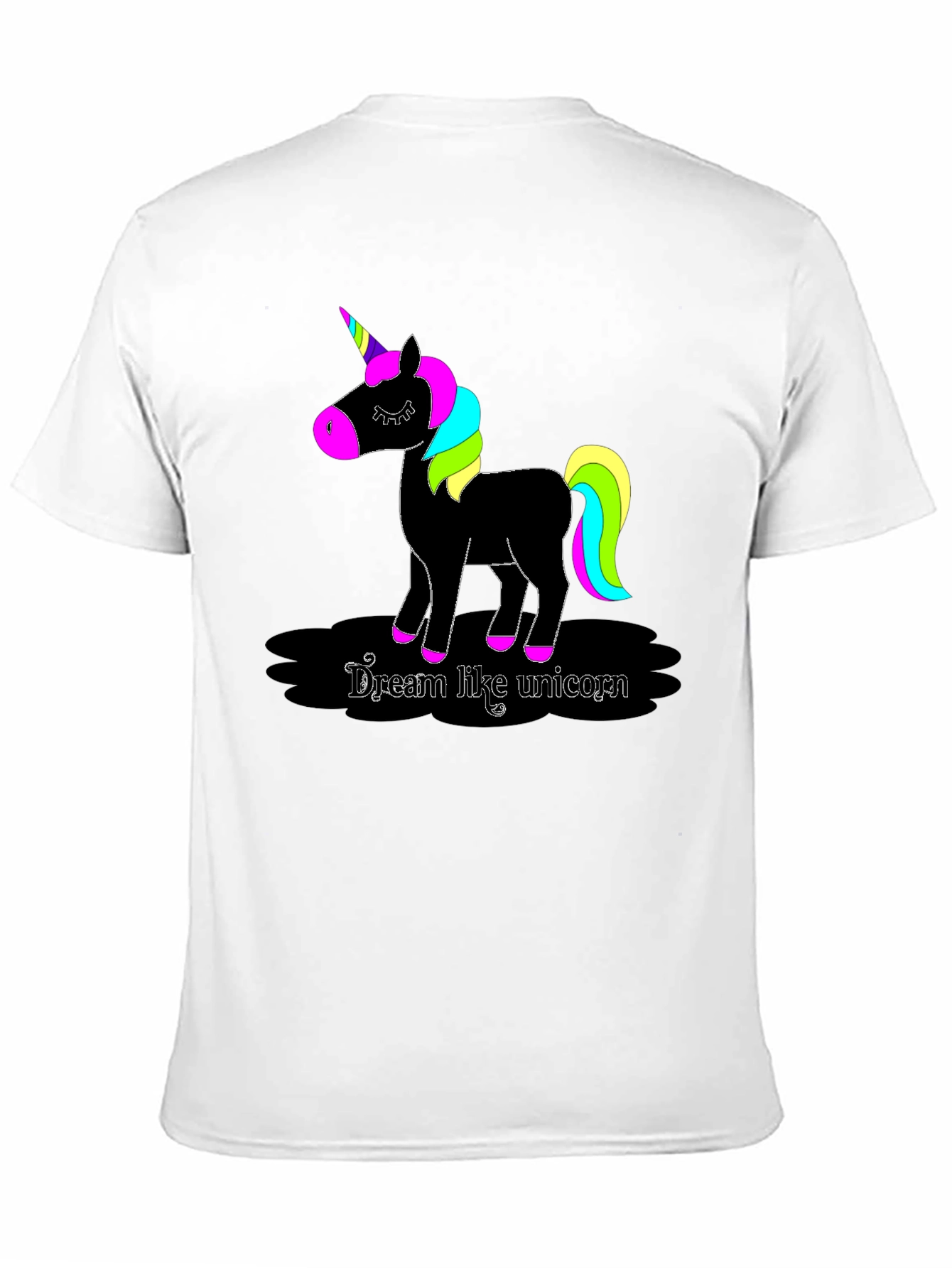 Black Dream Like Unicorn Black T-Shirt view 11