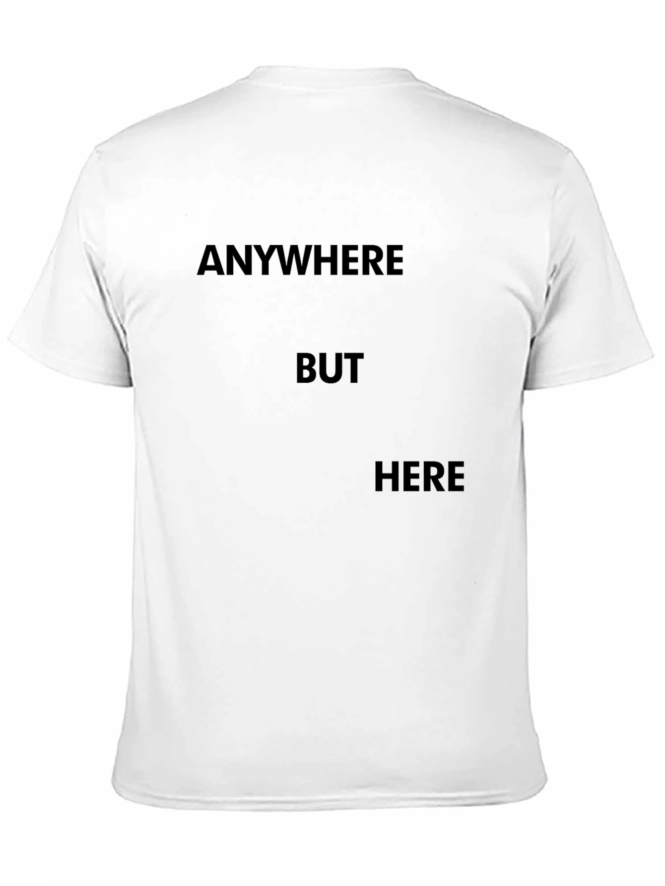 Black Anywhere But Here Graphic Tee - Black Cotton Blend view 11