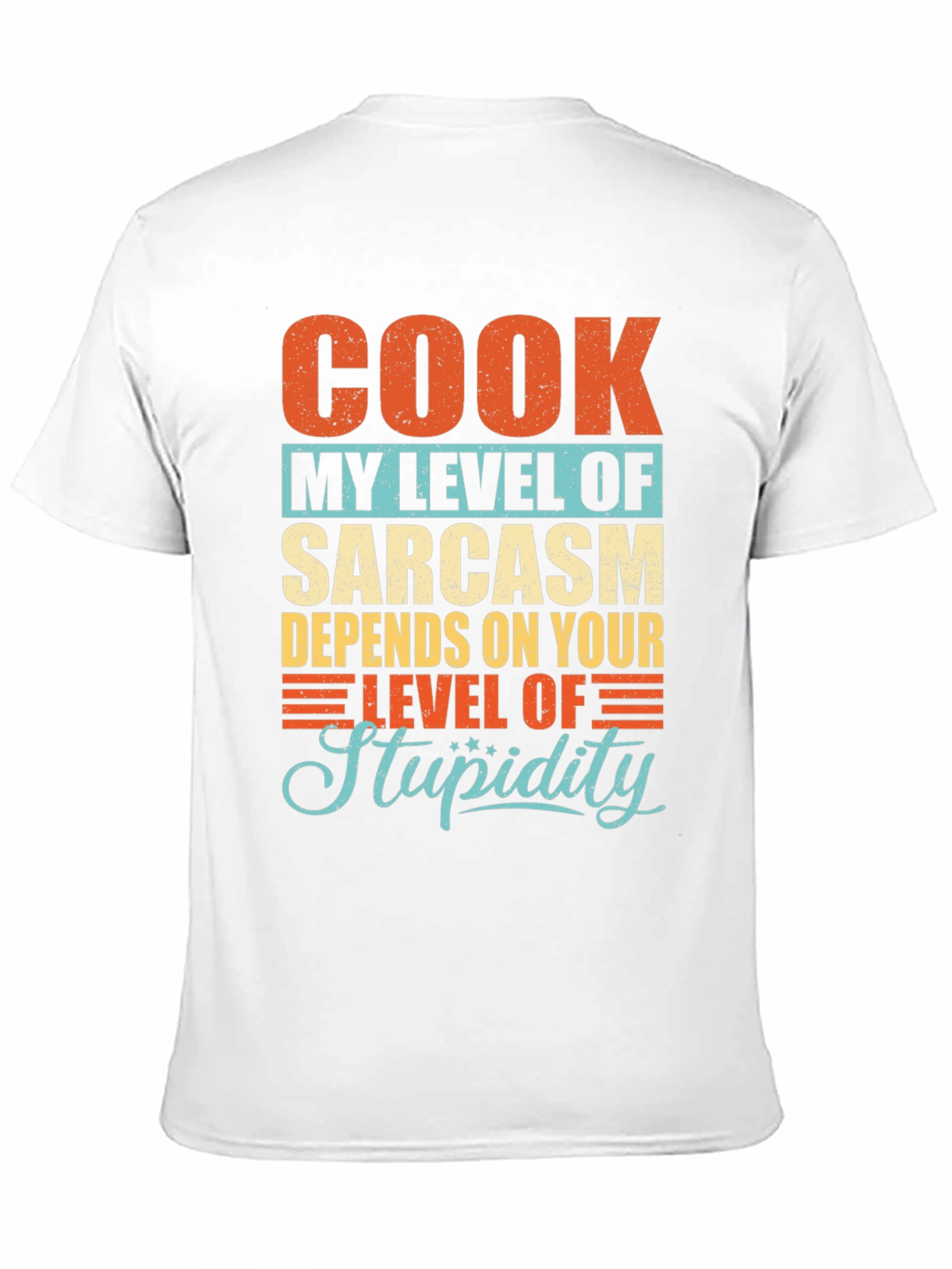 Black Cook Sarcasm Level Tee view 11