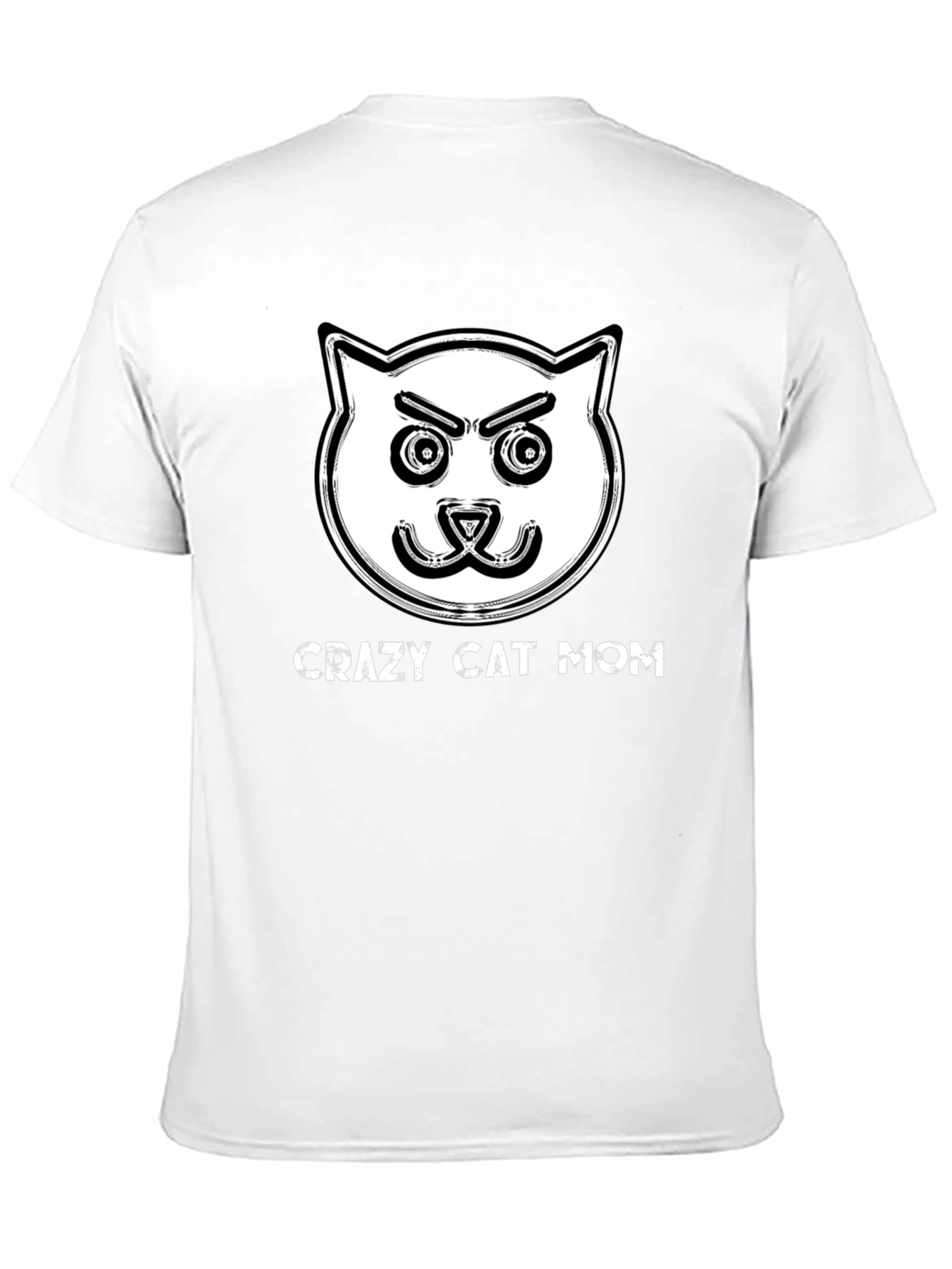 Black Crazy Cat Mom Graphic T-Shirt view 11