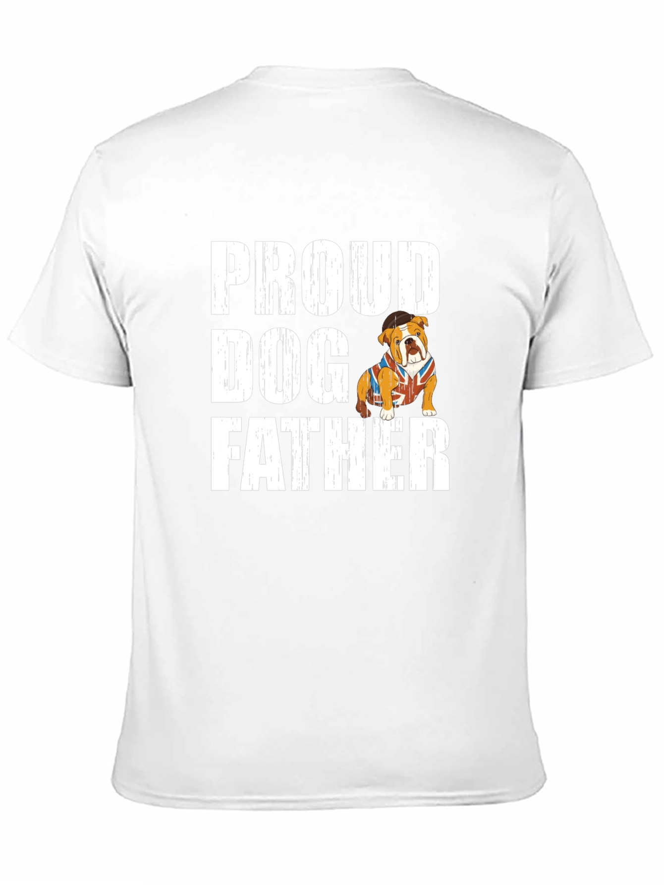 Black Proud Dog Father T-Shirt - Bulldog Lover view 11
