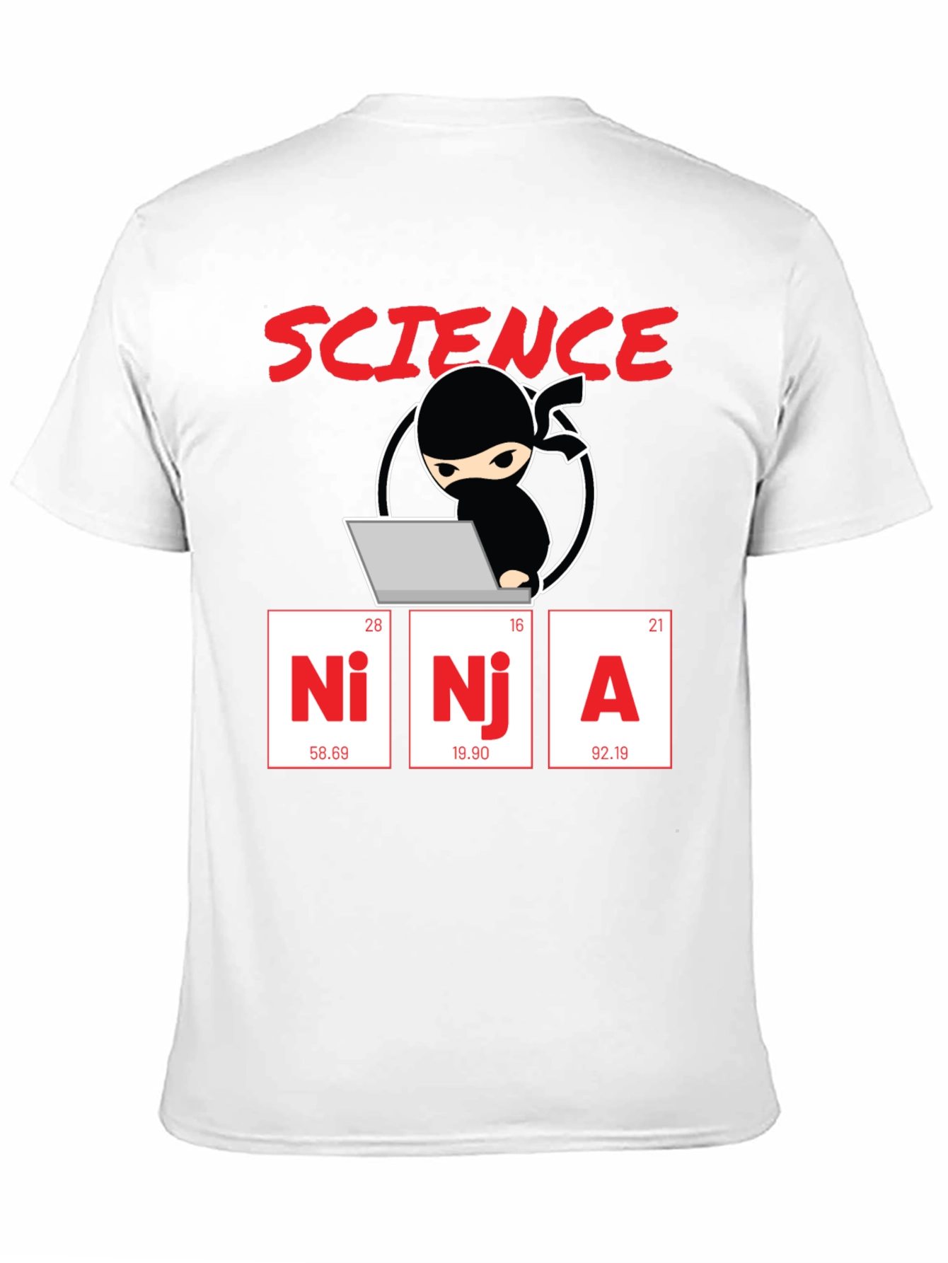 Black Science Ninja Graphic T-Shirt - Geeky Humor Tee view 11