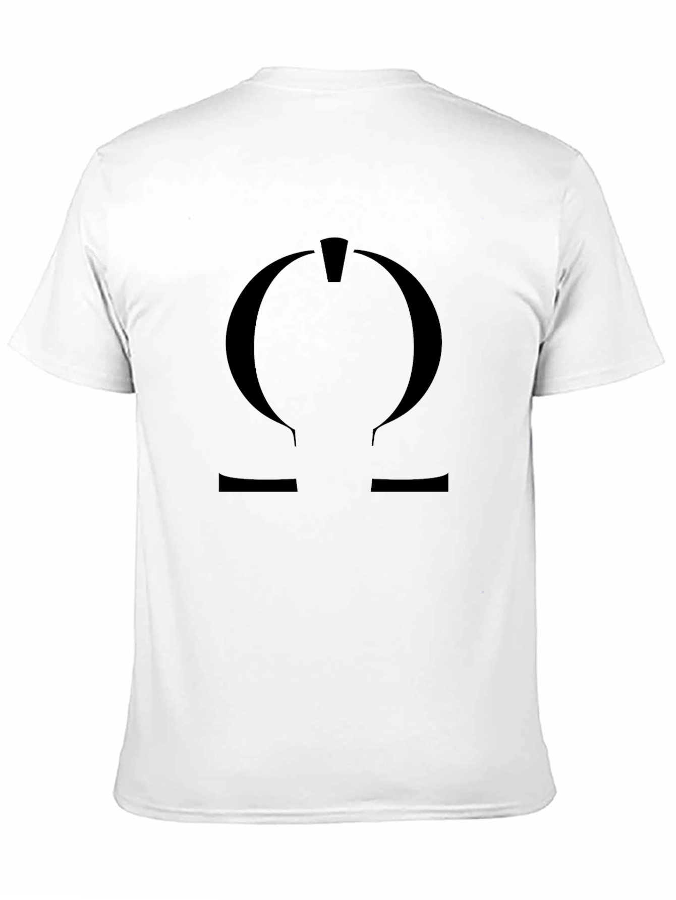 Black Omega Symbol Graphic Tee - Black Cotton Blend view 11