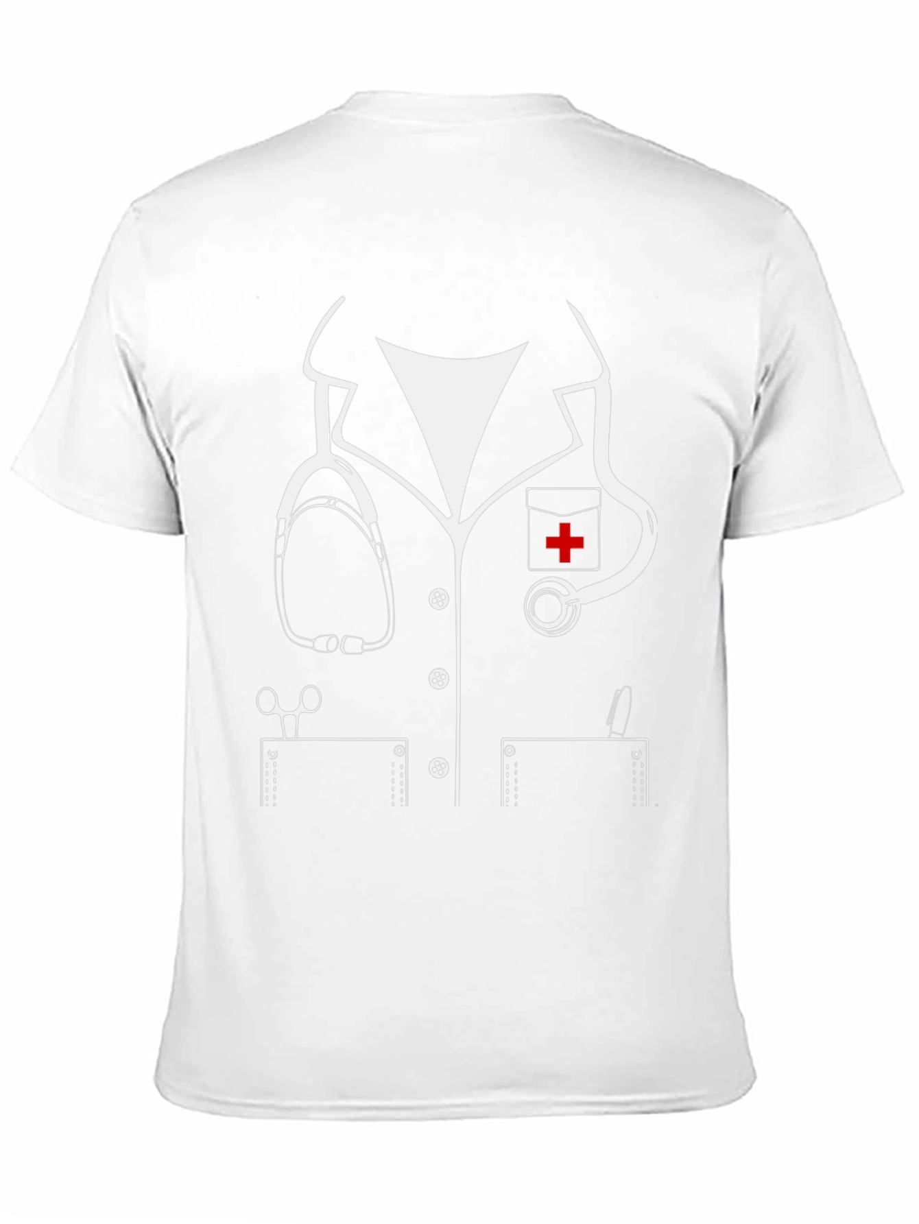 Black Nurse Costume T-Shirt - Novelty Doctor Outfit Tee view 11