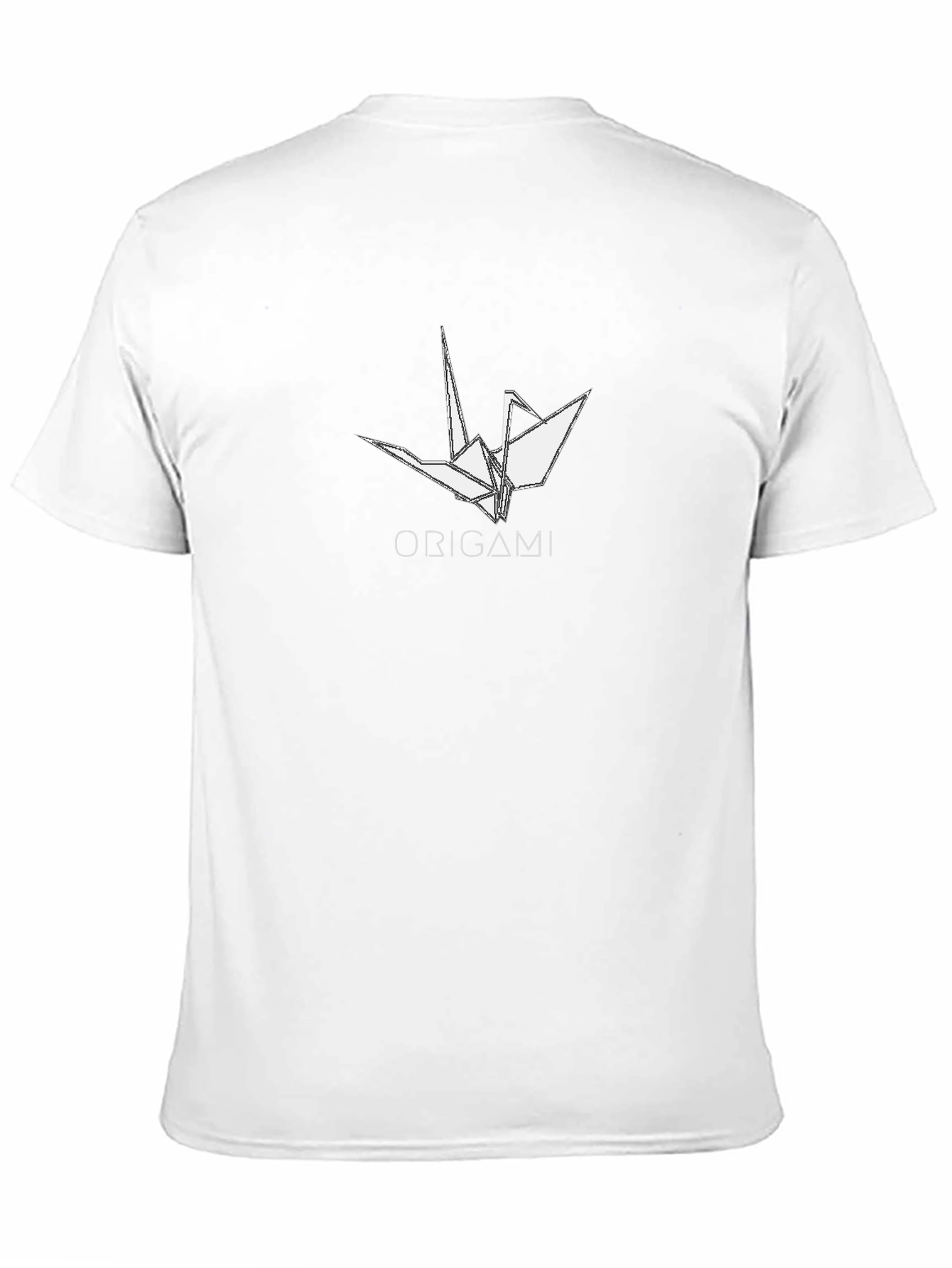 Black Origami Crane Graphic Tee - Stylish Black T-Shirt view 11