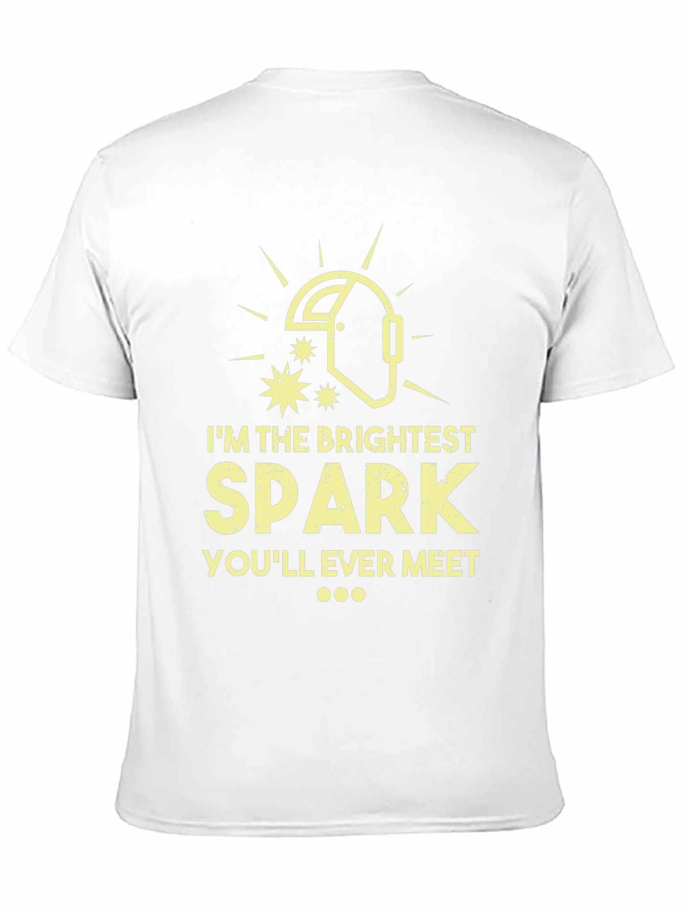Black Brightest Spark Welder Humor T-Shirt view 11