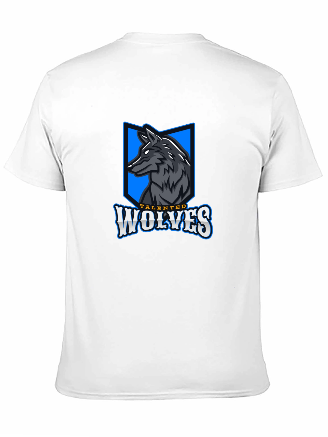 Black Talented Wolves Graphic Print Black T-Shirt view 11