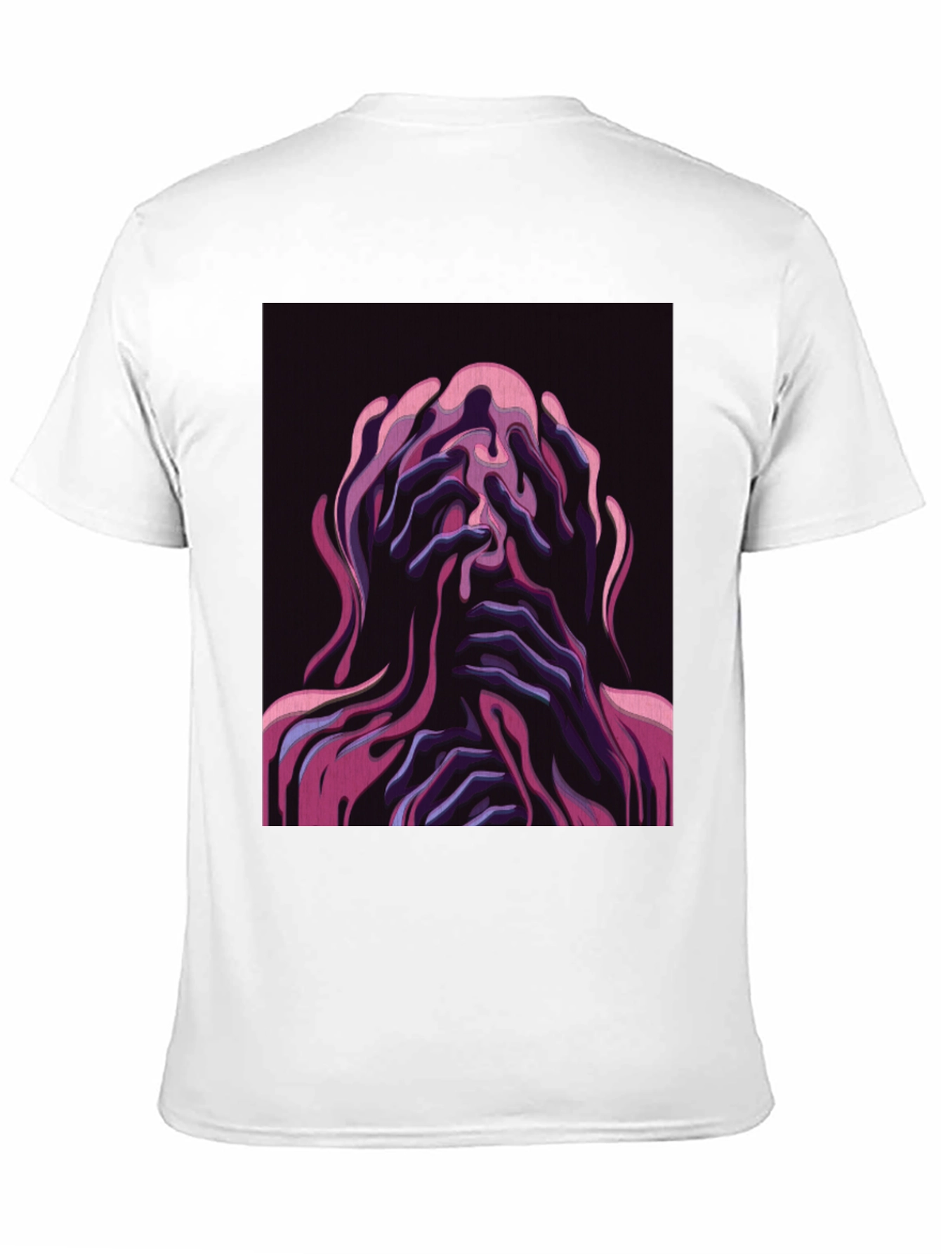 Black Distorted Psychedelic Graphic Tee - Stylish Unisex T-Shirt view 11