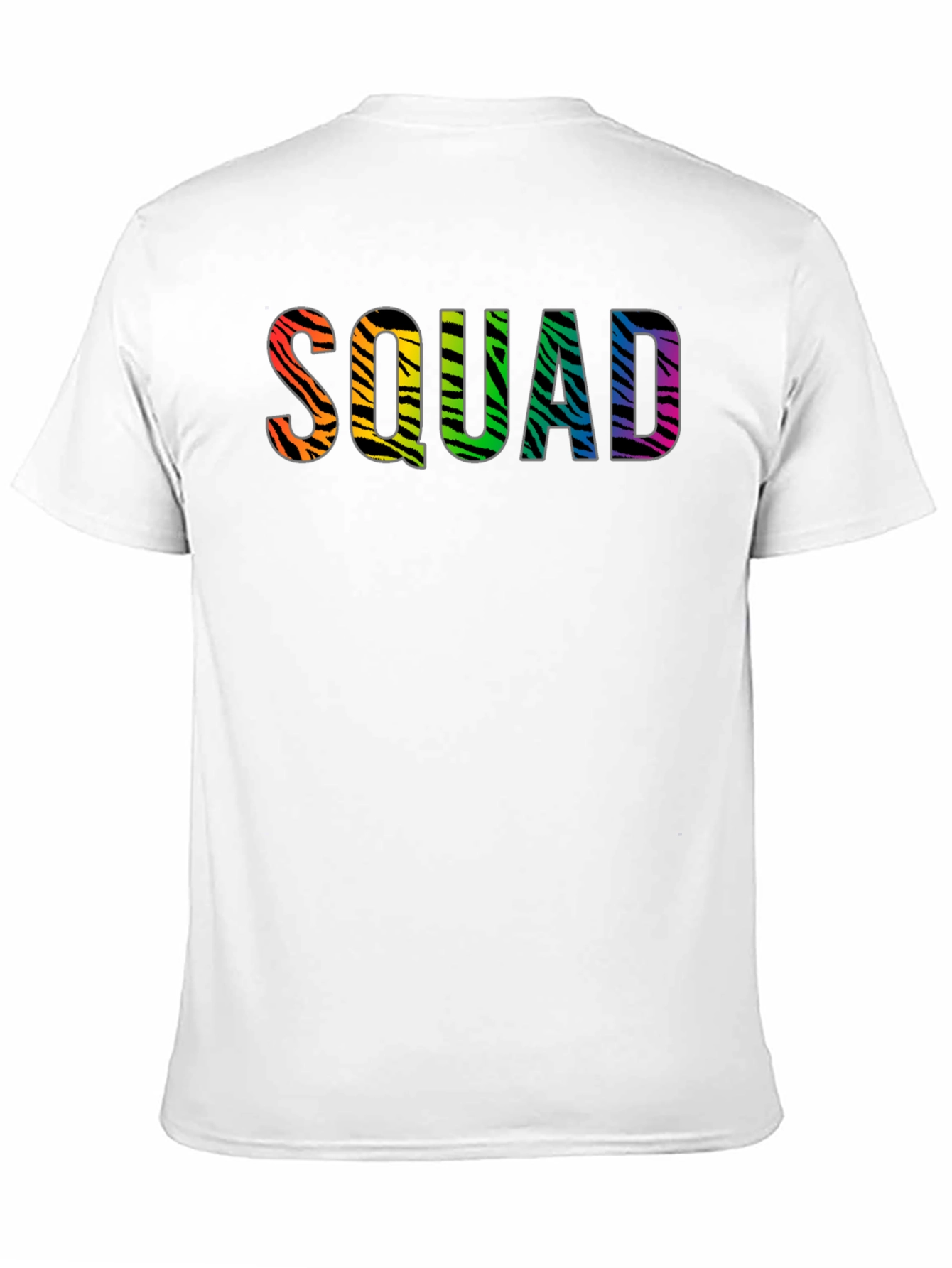 Black Squad Zebra Rainbow Graphic Tee view 11