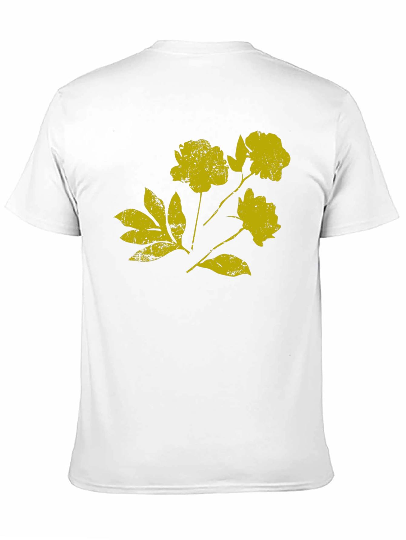 Black Black T-Shirt with Distressed Floral Graphic view 11