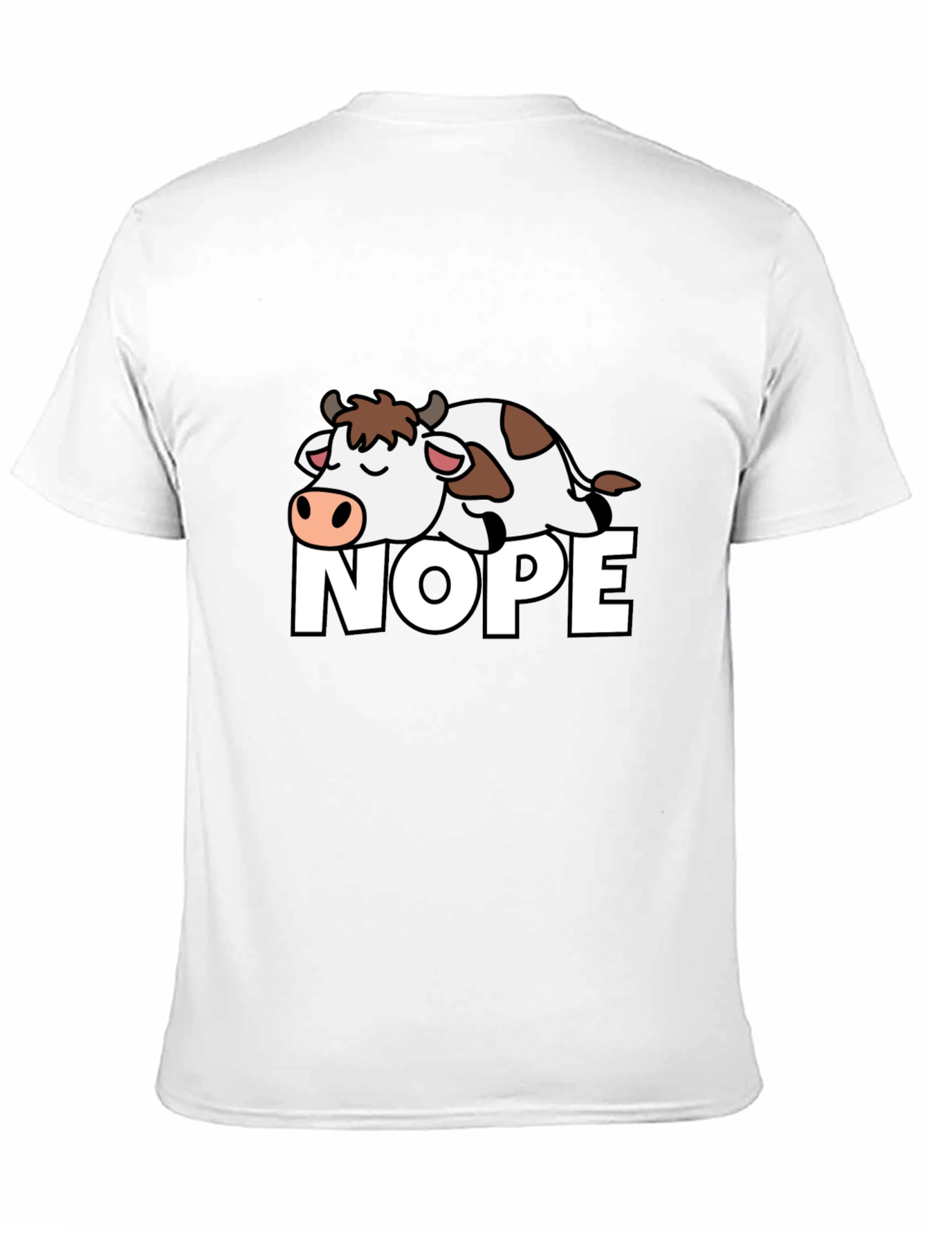 Black Nope Cow T-Shirt - Lazy Day Style view 11