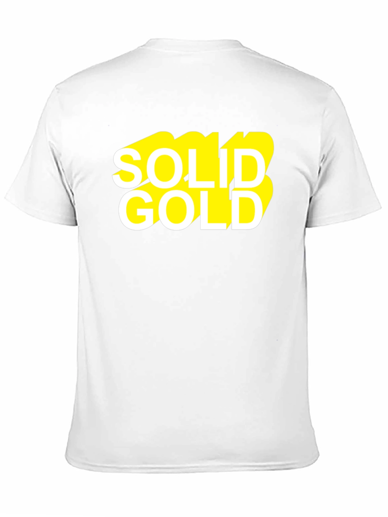 Black Solid Gold Graphic Black T-Shirt view 11