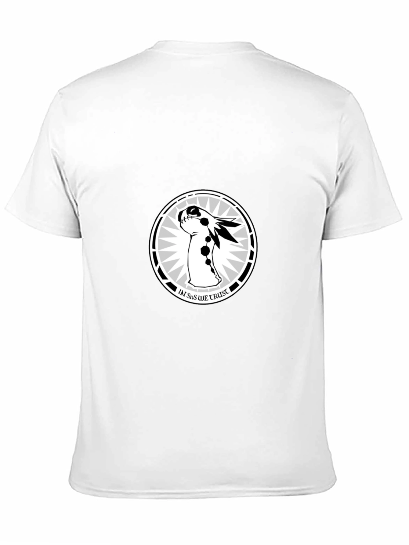 Black Graphic Print Black T-Shirt - "In Sas We Trust" view 11