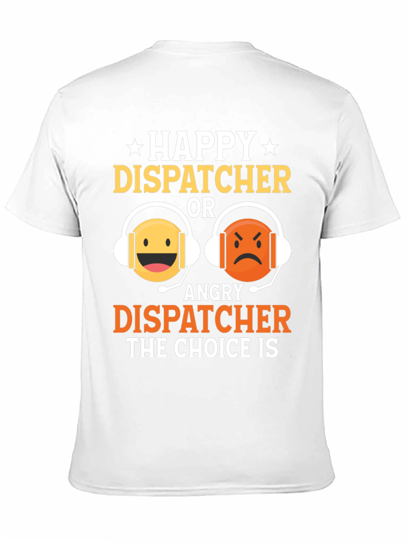 Black Happy or Angry Dispatcher Graphic T-Shirt view 11