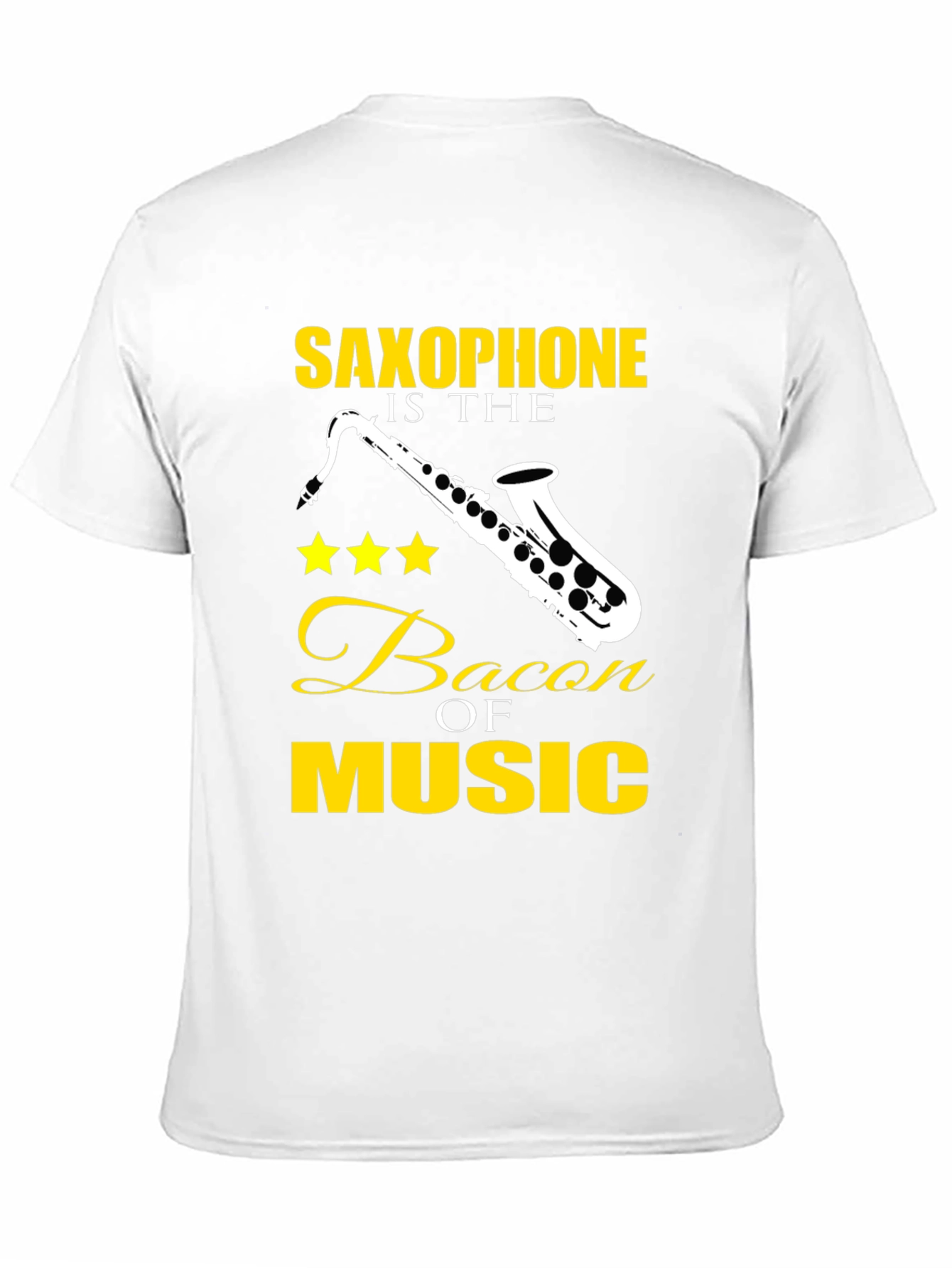 Black Saxophone is the Bacon of Music T-Shirt view 11