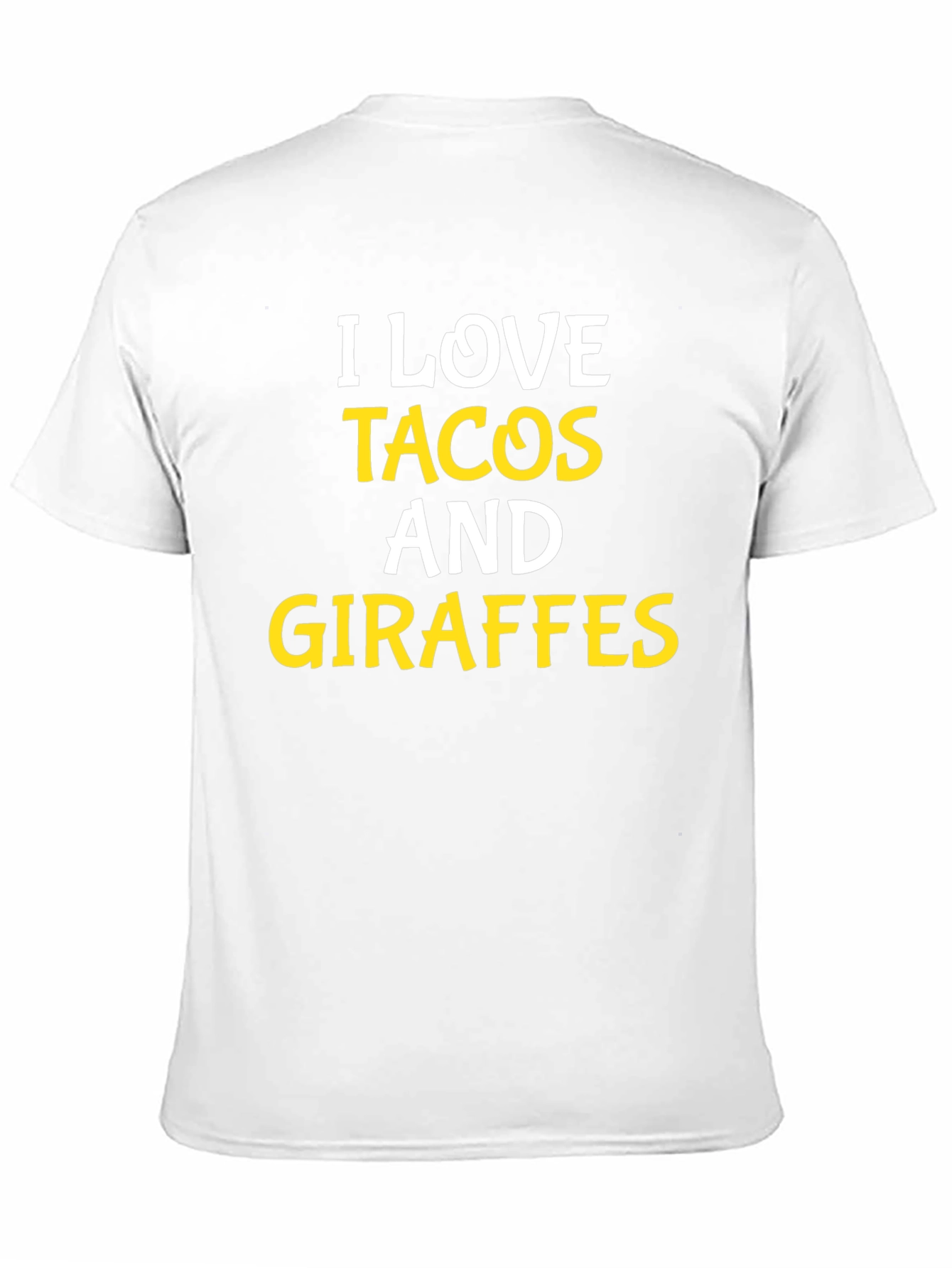 Black I Love Tacos and Giraffes Black Graphic T-Shirt view 11