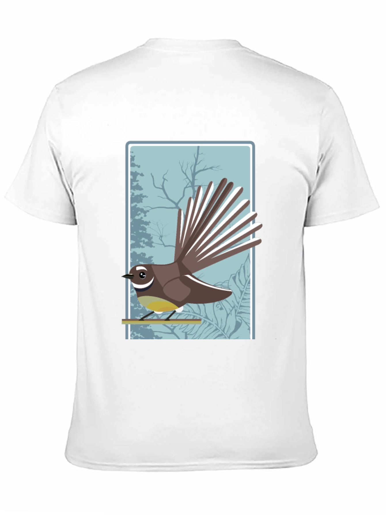 Black Fantail Bird Graphic Tee - Nature Lover Shirt view 11