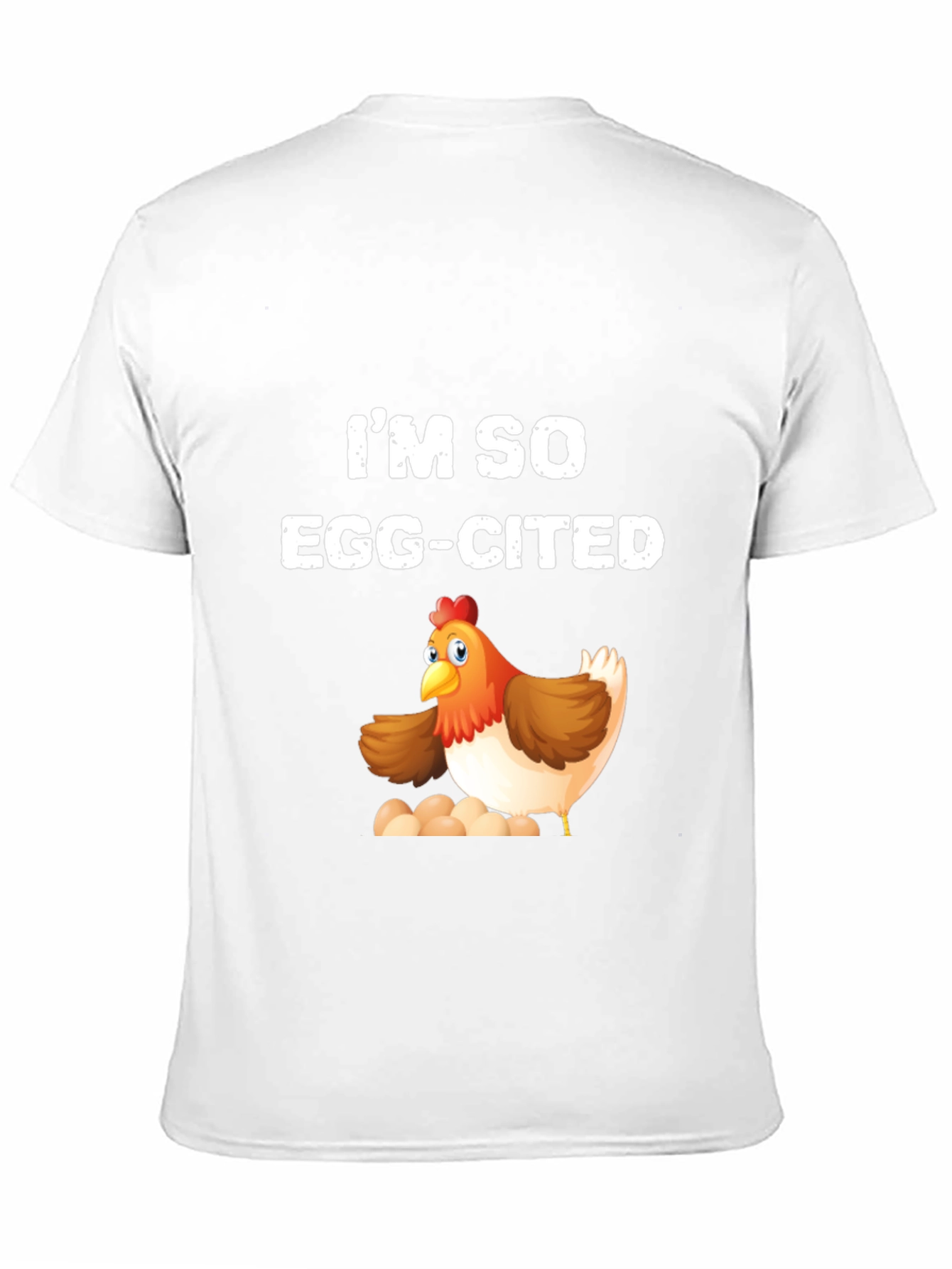 Black I'm So Egg-Cited Chicken T-Shirt view 11