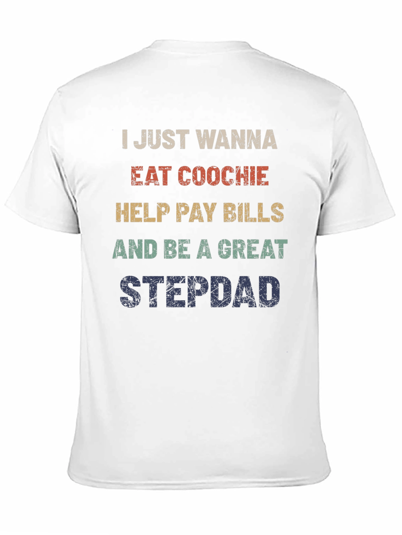 Black Funny Stepdad T-Shirt - Eat Coochie Pay Bills view 11