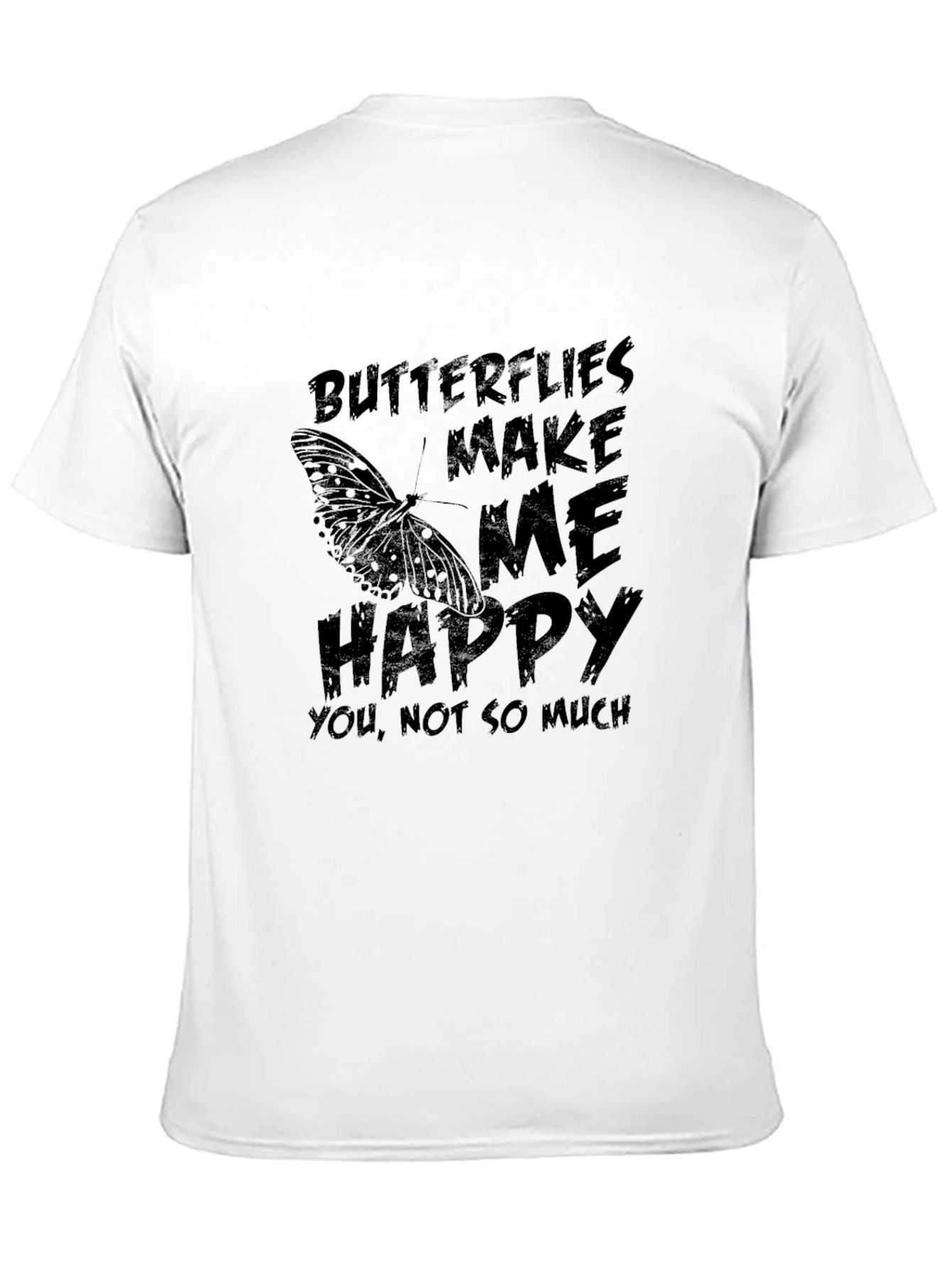 Black Butterfly Graphic Tee - "Butterflies Make Me Happy" view 11