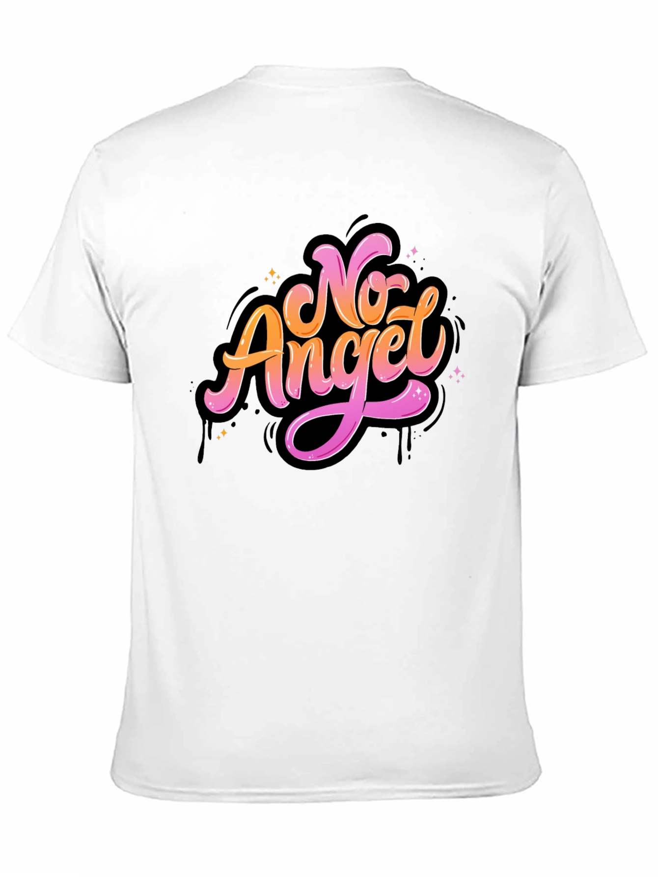 Black No Angel Graphic Tee - Stylish Black T-Shirt view 11