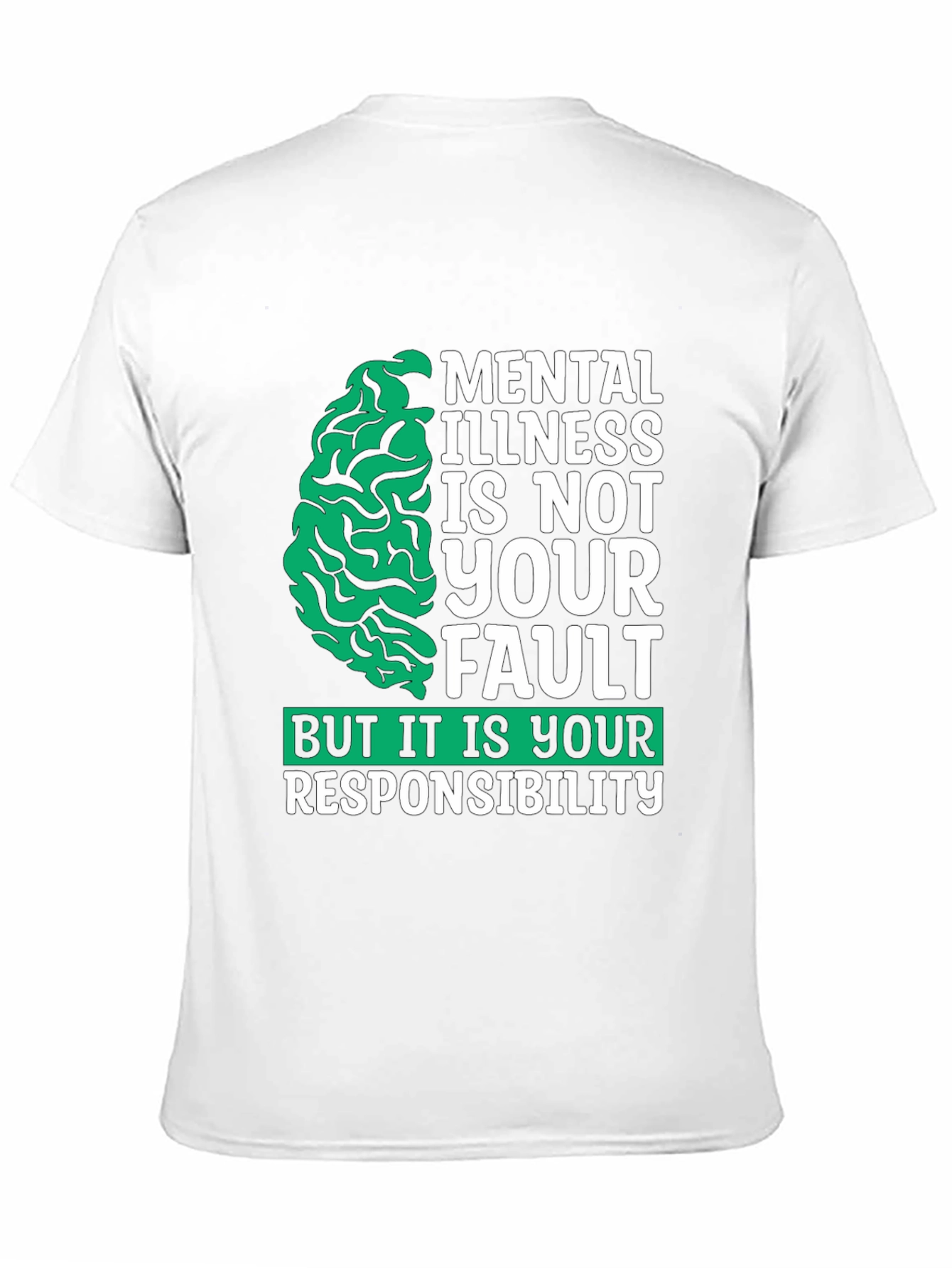 Black Mental Health Responsibility Graphic Tee view 11