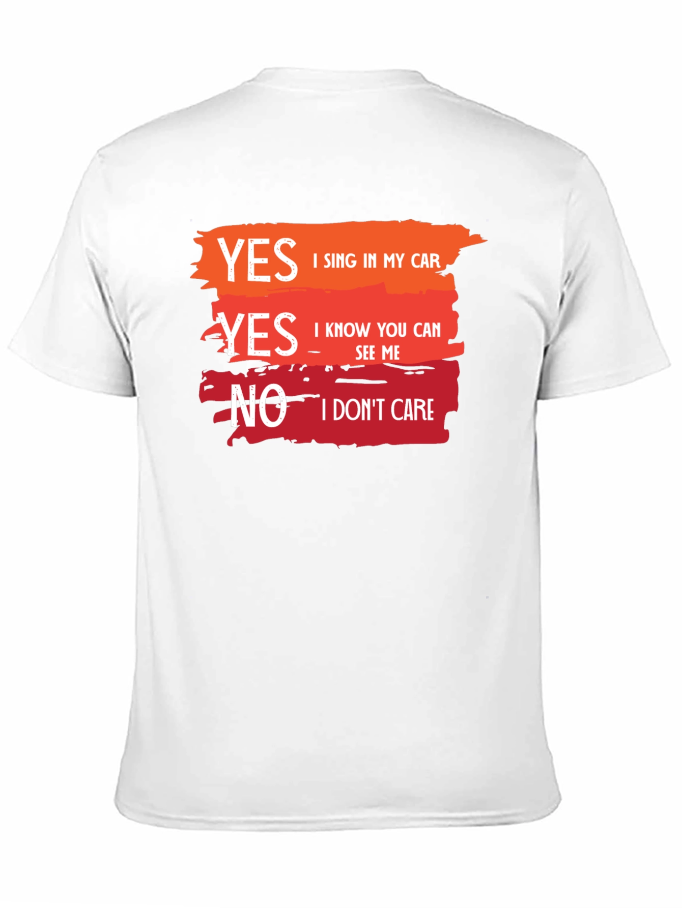Black Yes I Sing In My Car Novelty Graphic T-Shirt view 11